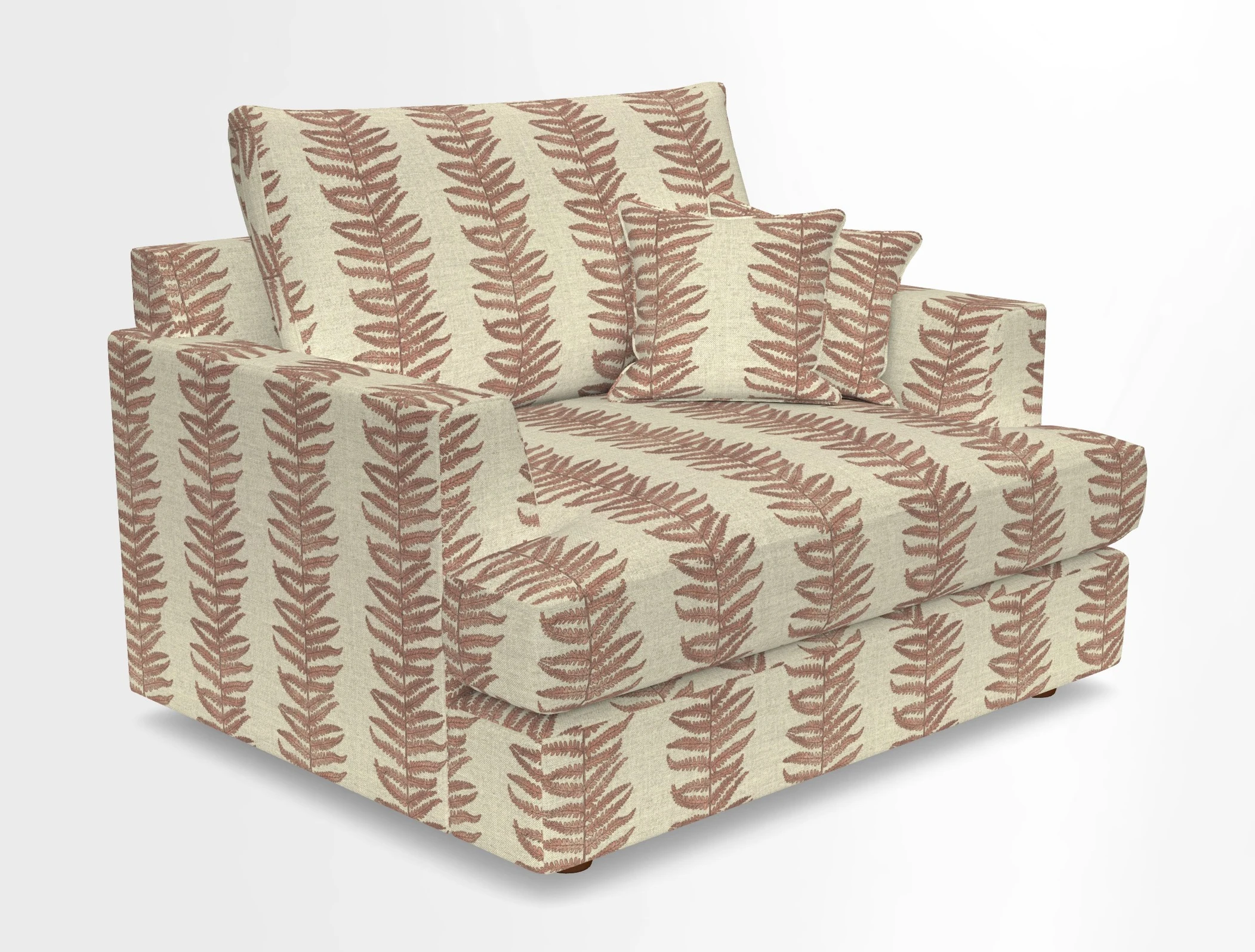 Slingsby Snuggler Fitted Cover Sofa in Two Tone Plain Biscuit.  Loose cover version available