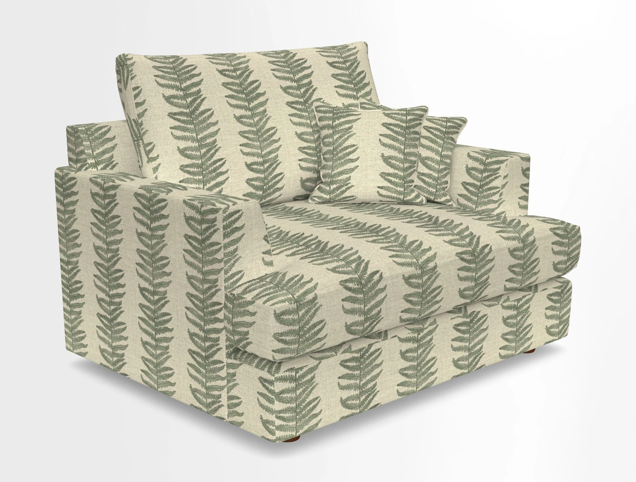 Slingsby Snuggler Fitted Cover Sofa in Two Tone Plain Biscuit.  Loose cover version available