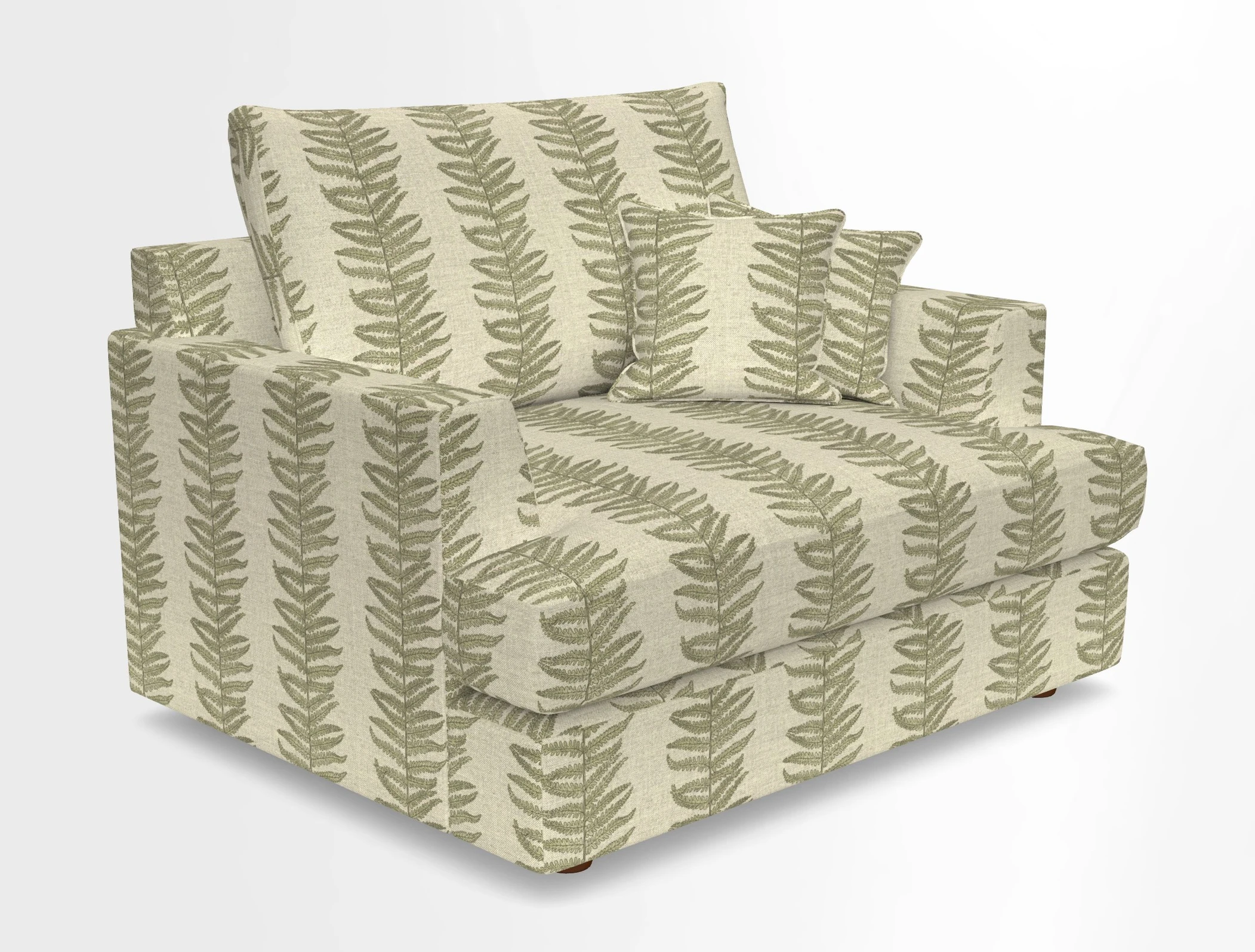 Slingsby Snuggler Fitted Cover Sofa in Two Tone Plain Biscuit.  Loose cover version available