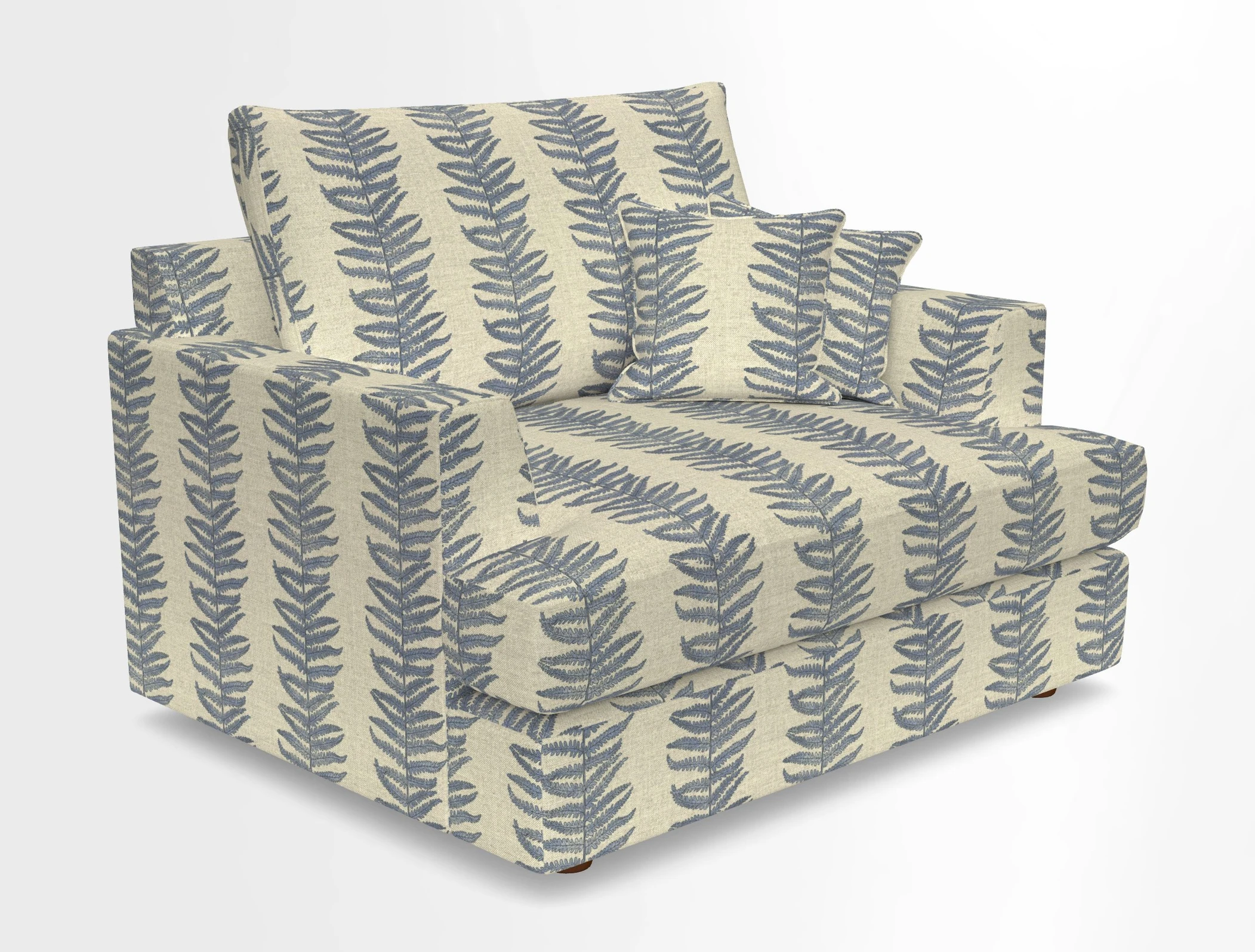 Slingsby Snuggler Fitted Cover Sofa in Two Tone Plain Biscuit.  Loose cover version available