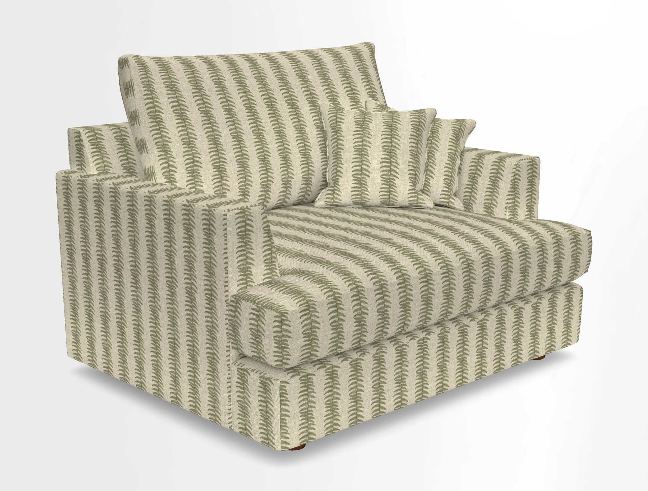 Slingsby Snuggler Fitted Cover Sofa in Two Tone Plain Biscuit.  Loose cover version available