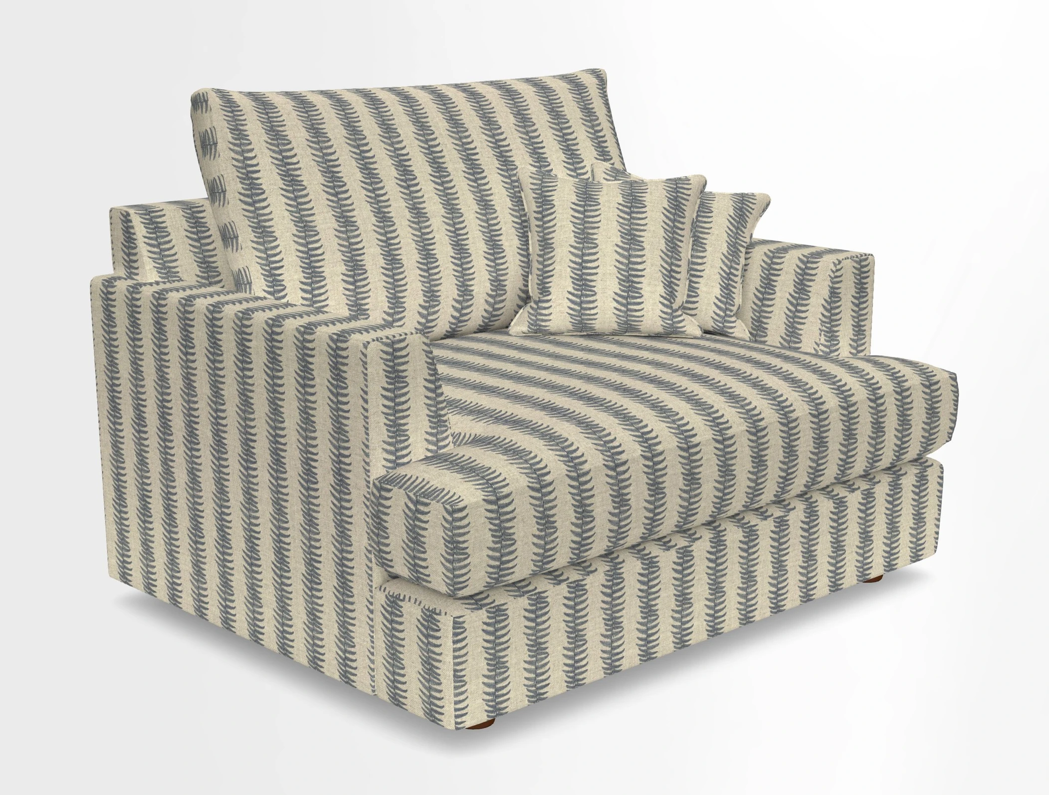 Slingsby Snuggler Fitted Cover Sofa in Two Tone Plain Biscuit.  Loose cover version available