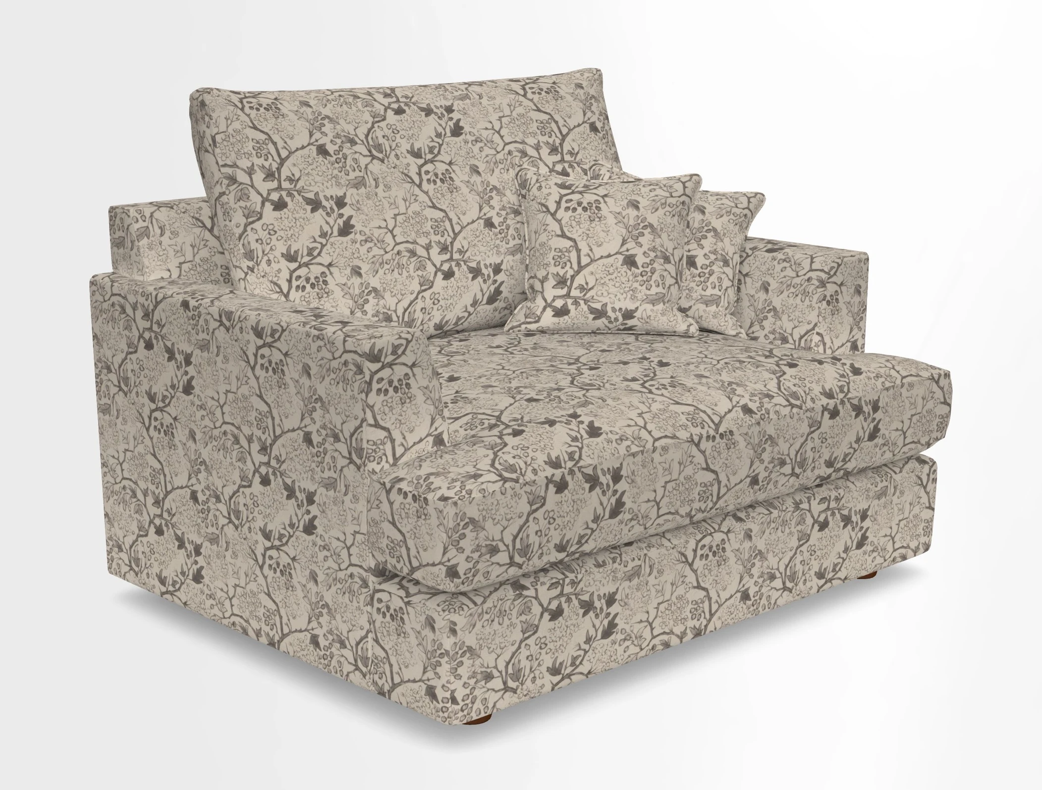 Slingsby Snuggler Fitted Cover Sofa in Two Tone Plain Biscuit.  Loose cover version available