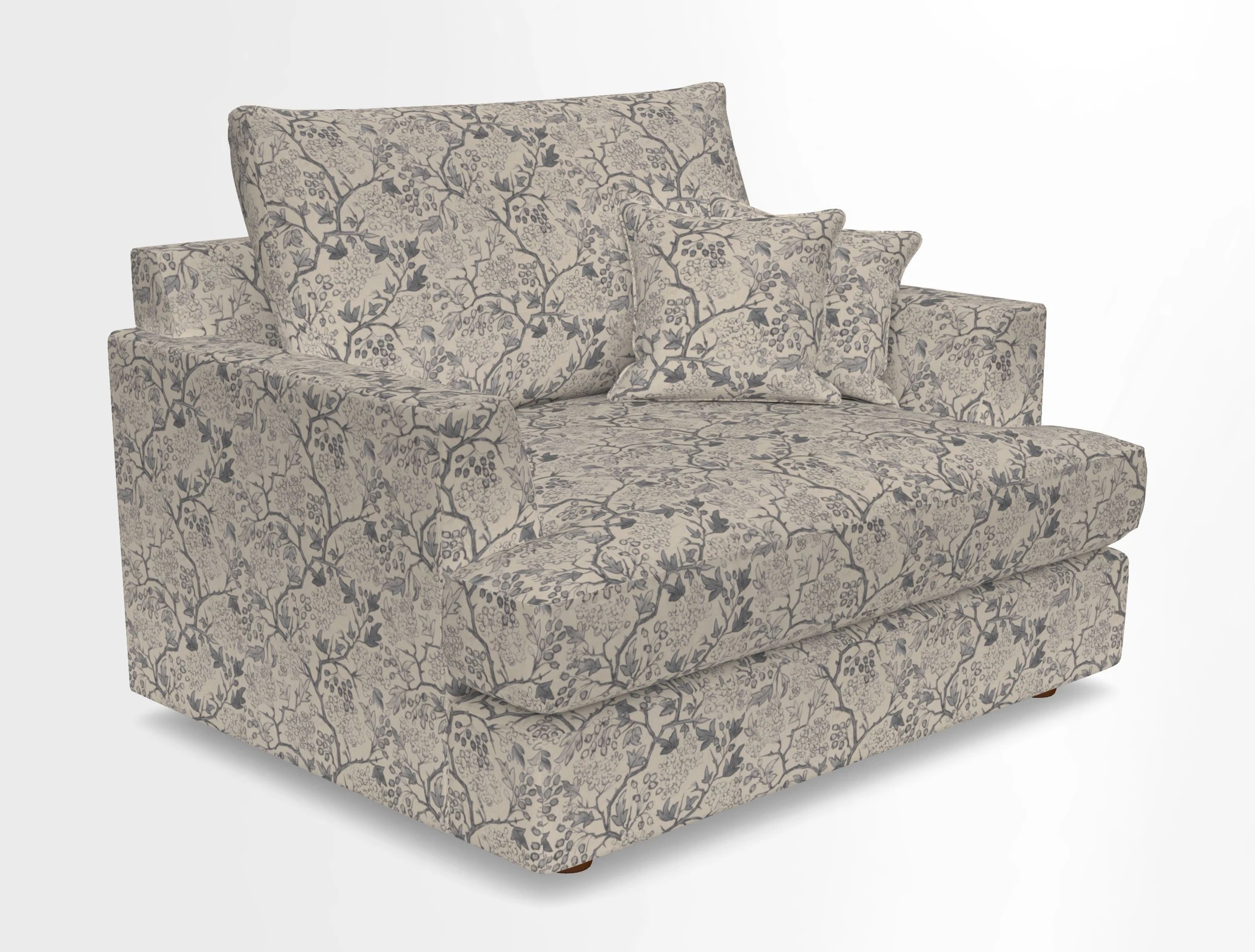 Slingsby Snuggler Fitted Cover Sofa in Two Tone Plain Biscuit.  Loose cover version available