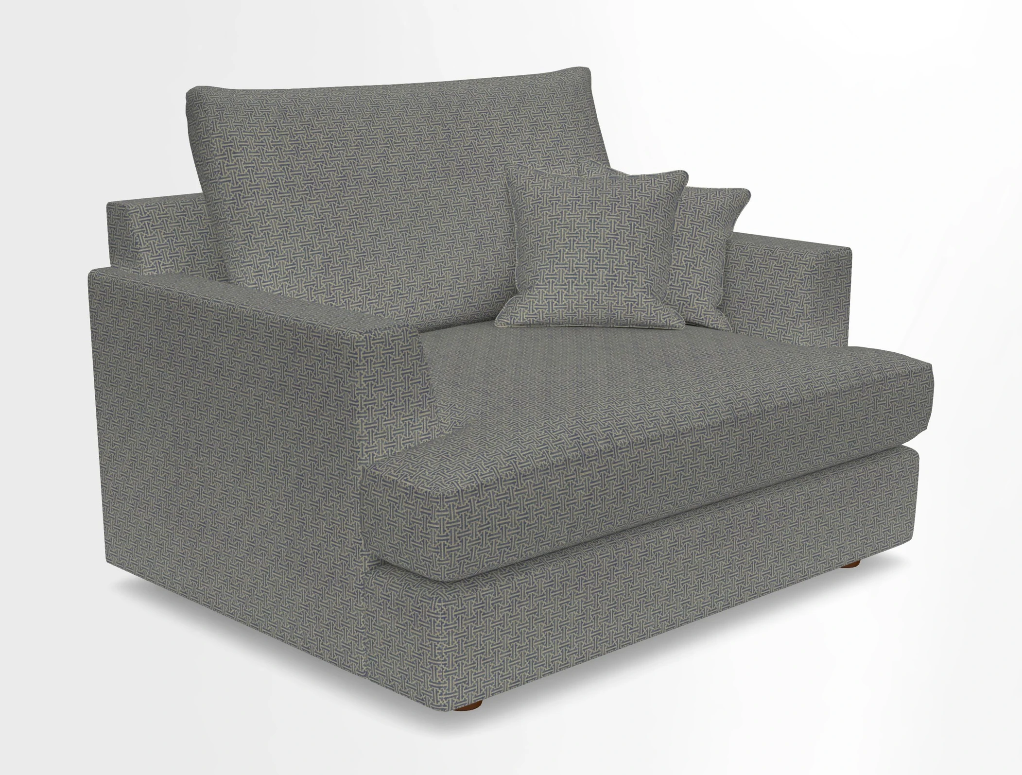 Slingsby Snuggler Fitted Cover Sofa in Two Tone Plain Biscuit.  Loose cover version available