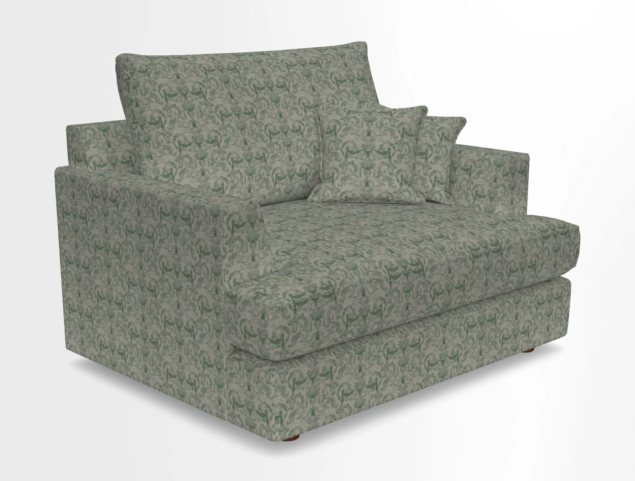 Slingsby Snuggler Fitted Cover Sofa in Two Tone Plain Biscuit.  Loose cover version available