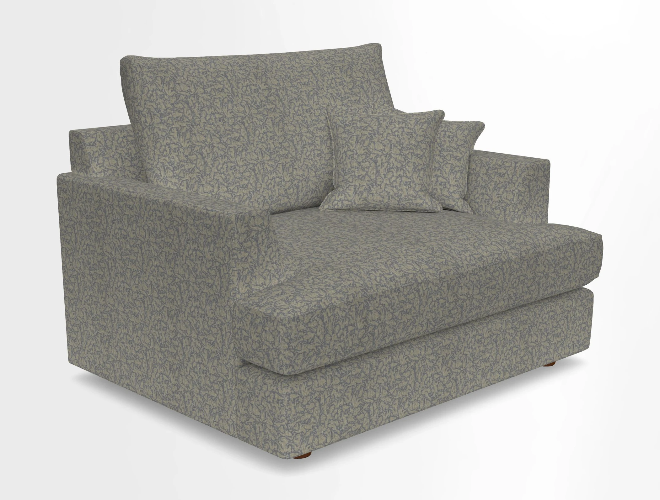 Slingsby Snuggler Fitted Cover Sofa in Two Tone Plain Biscuit.  Loose cover version available