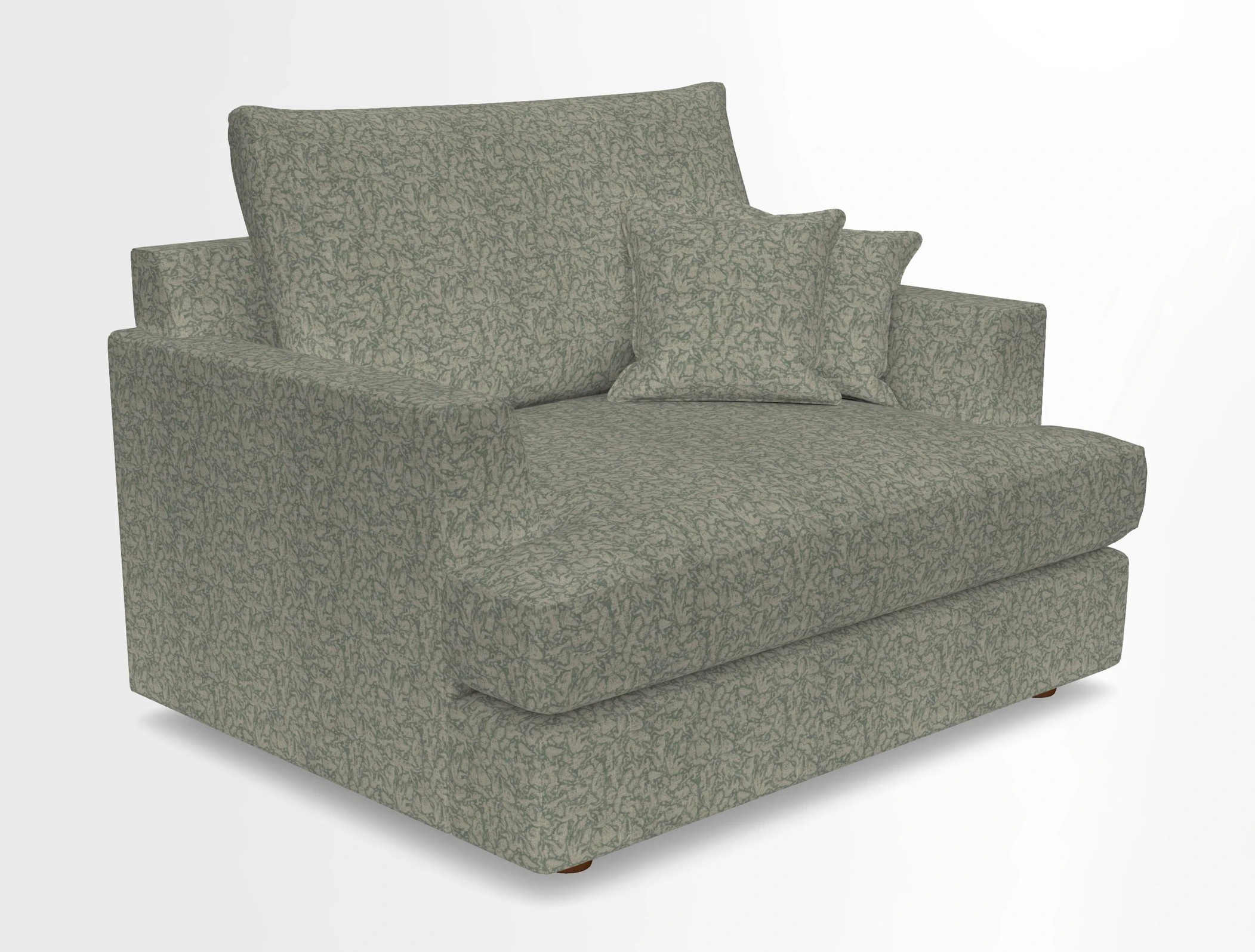 Slingsby Snuggler Fitted Cover Sofa in Two Tone Plain Biscuit.  Loose cover version available
