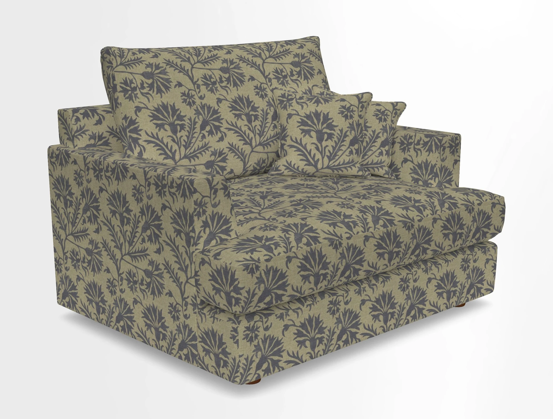 Slingsby Snuggler Fitted Cover Sofa in Two Tone Plain Biscuit.  Loose cover version available