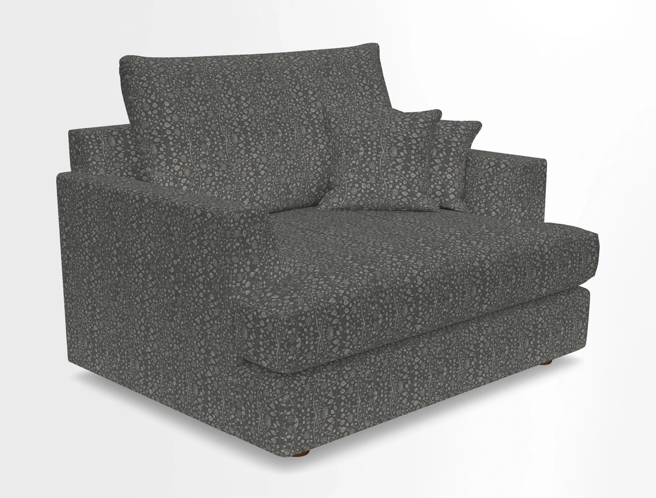 Slingsby Snuggler Fitted Cover Sofa in Two Tone Plain Biscuit.  Loose cover version available