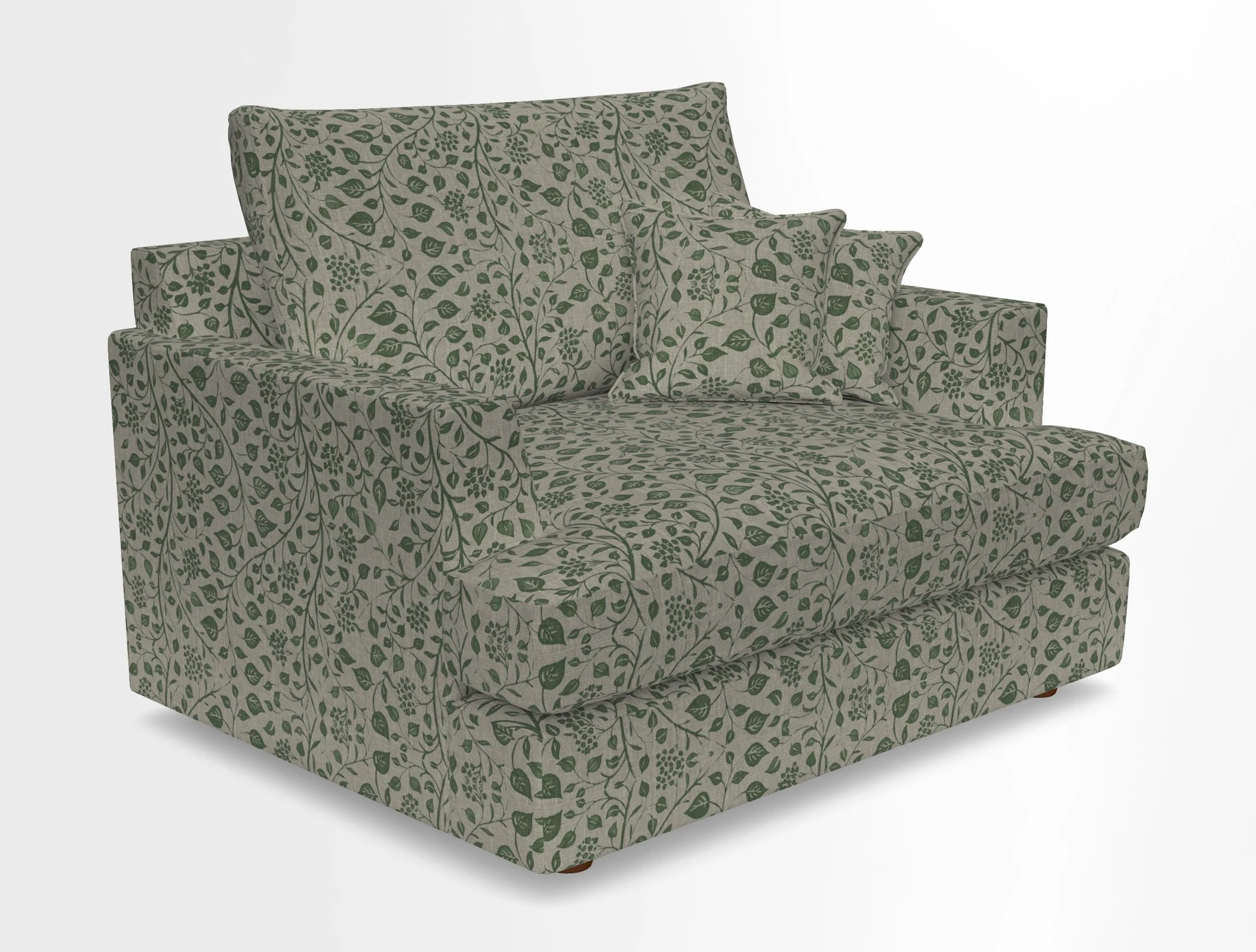 Slingsby Snuggler Fitted Cover Sofa in Two Tone Plain Biscuit.  Loose cover version available