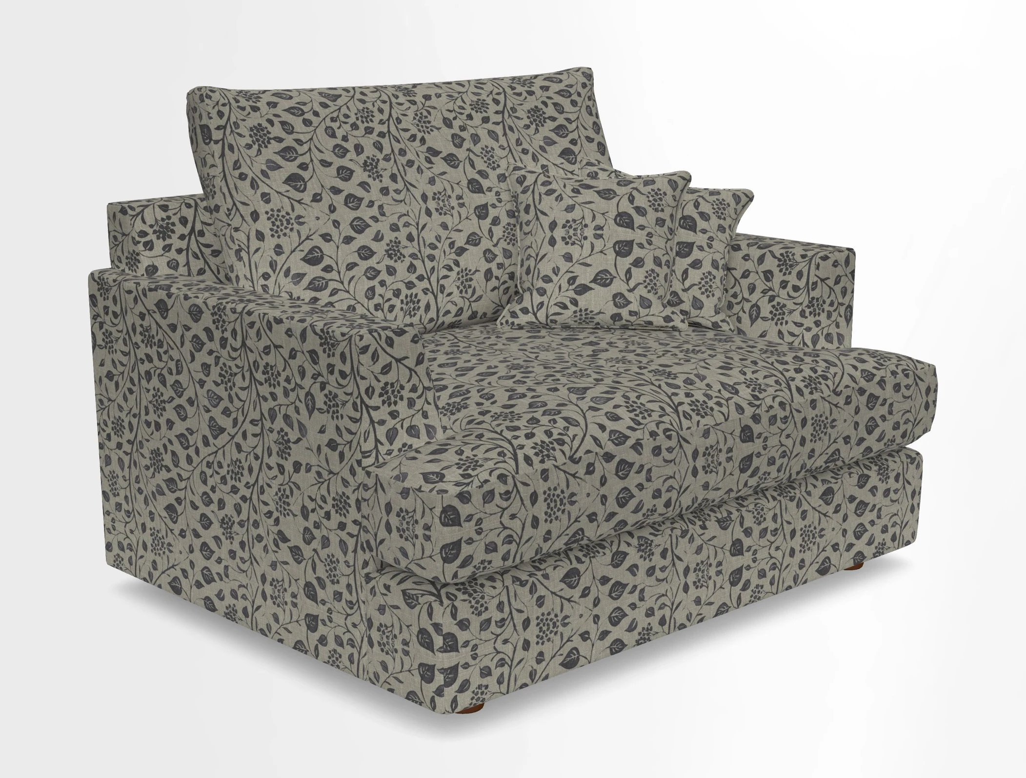 Slingsby Snuggler Fitted Cover Sofa in Two Tone Plain Biscuit.  Loose cover version available