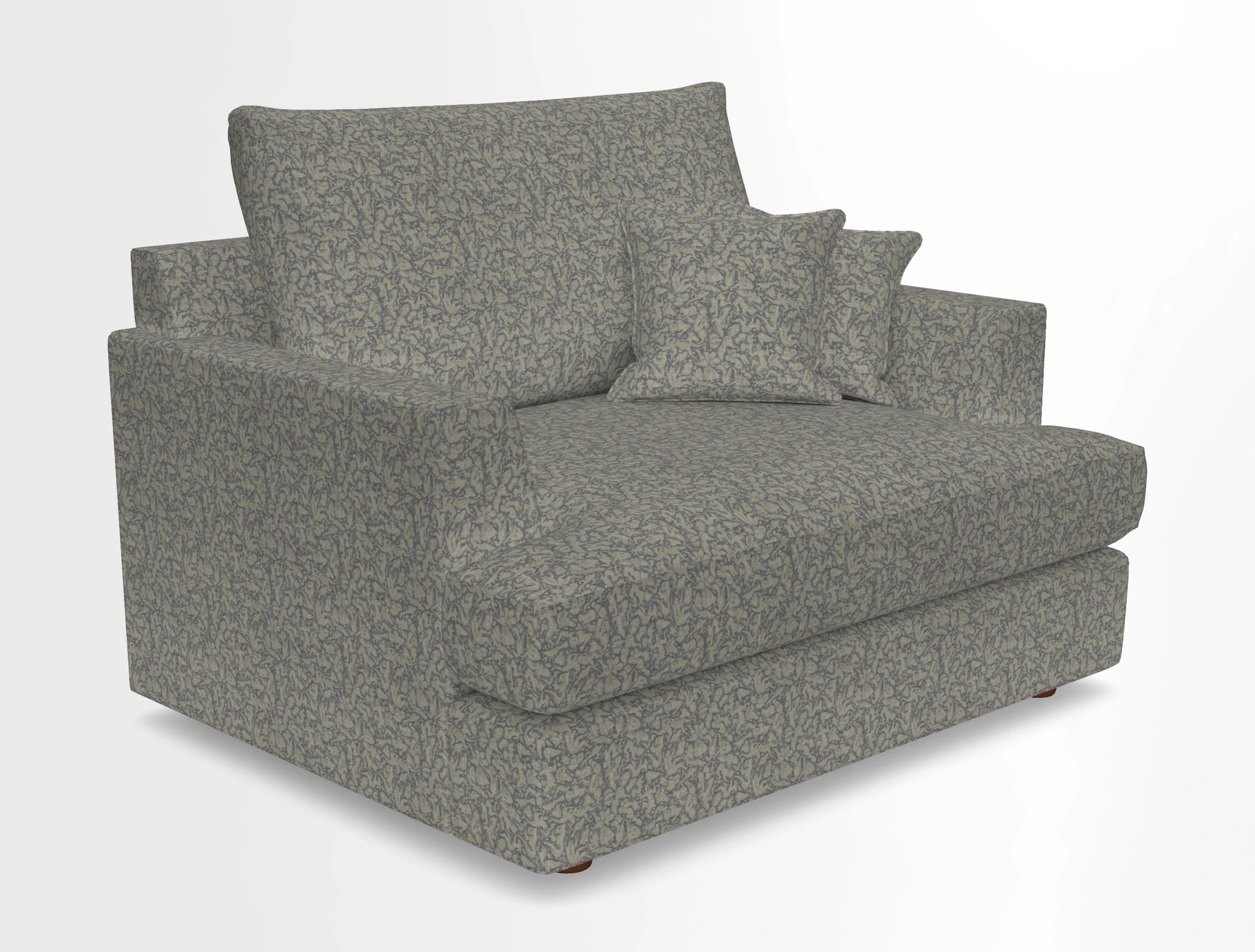 Slingsby Snuggler Fitted Cover Sofa in Two Tone Plain Biscuit.  Loose cover version available