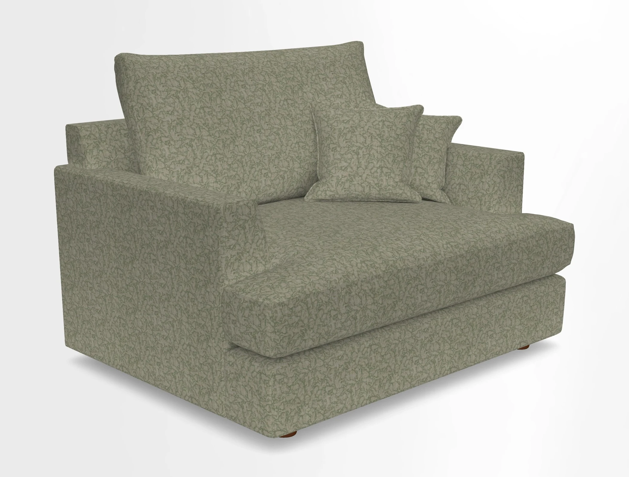 Slingsby Snuggler Fitted Cover Sofa in Two Tone Plain Biscuit.  Loose cover version available