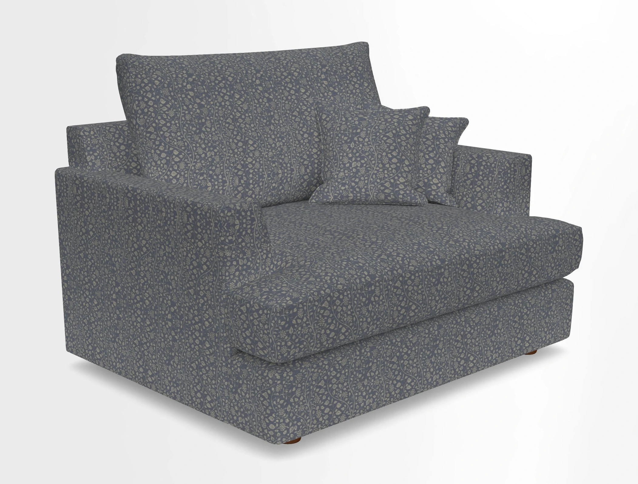 Slingsby Snuggler Fitted Cover Sofa in Two Tone Plain Biscuit.  Loose cover version available