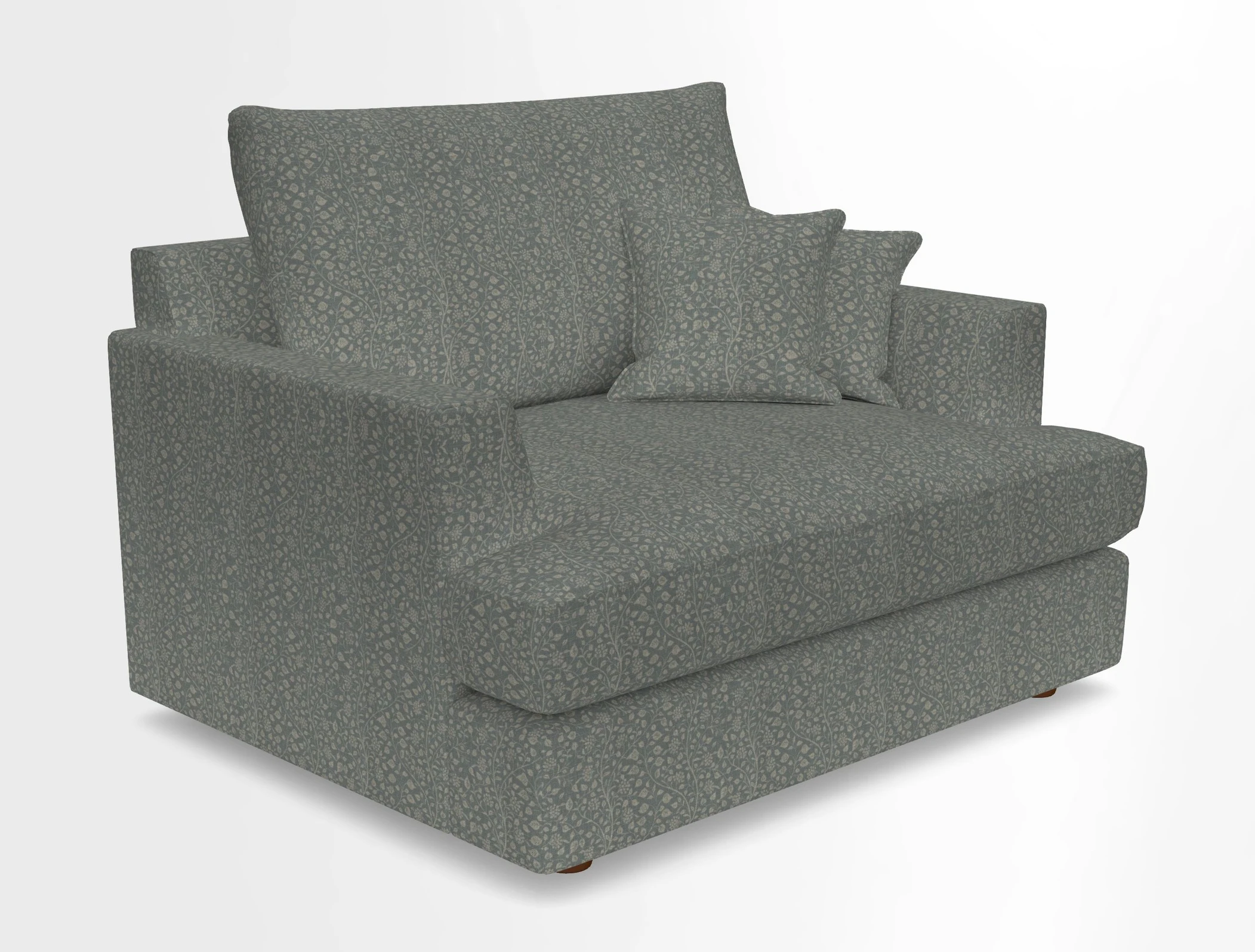 Slingsby Snuggler Fitted Cover Sofa in Two Tone Plain Biscuit.  Loose cover version available