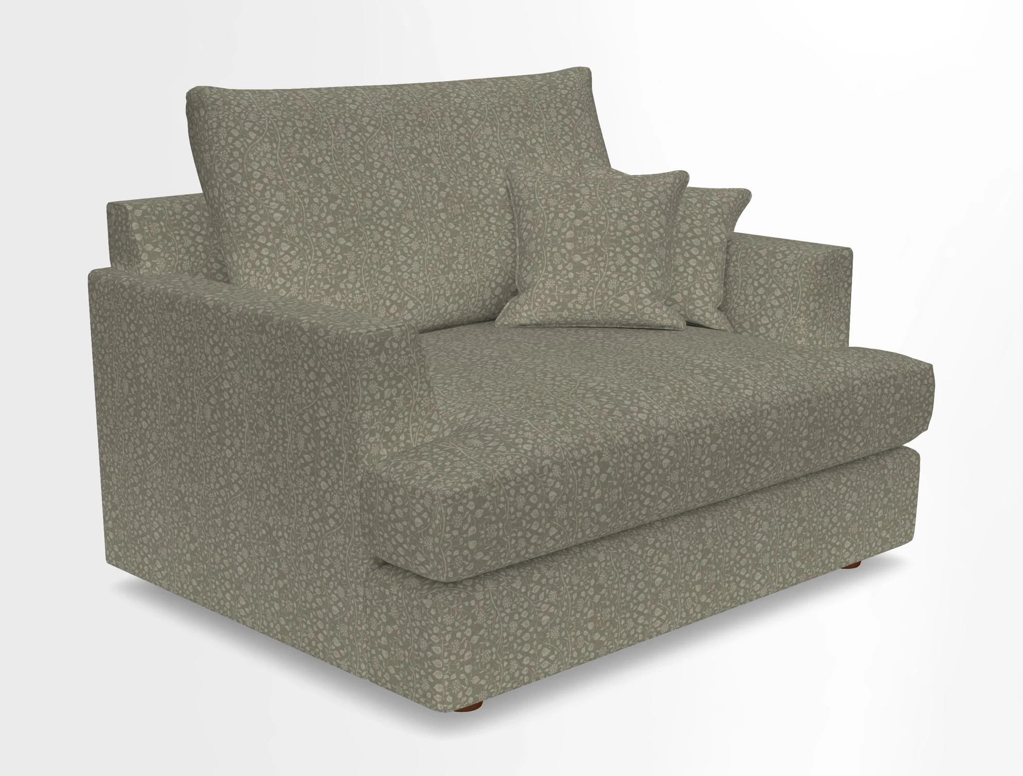 Slingsby Snuggler Fitted Cover Sofa in Two Tone Plain Biscuit.  Loose cover version available