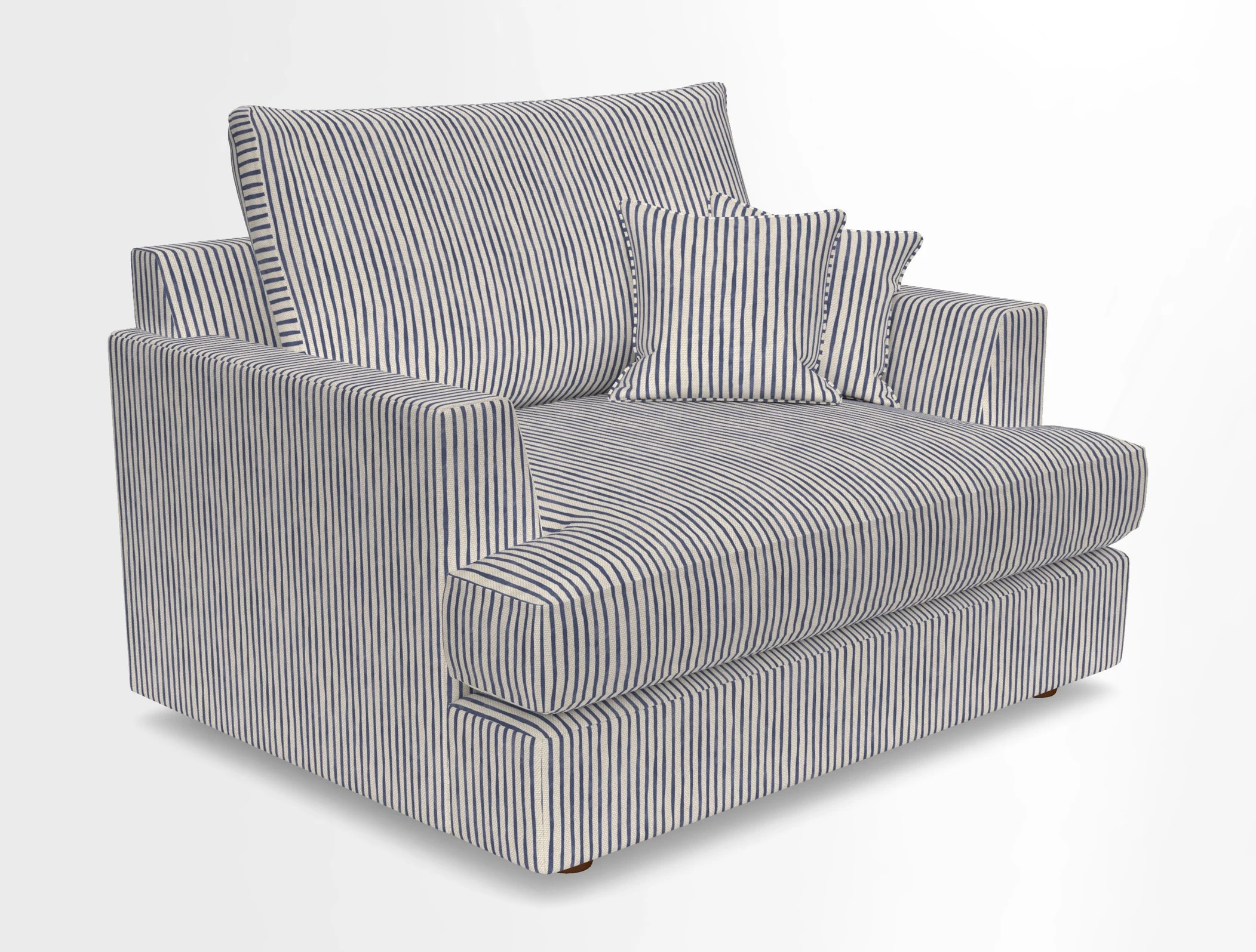 Slingsby Snuggler Fitted Cover Sofa in Two Tone Plain Biscuit.  Loose cover version available