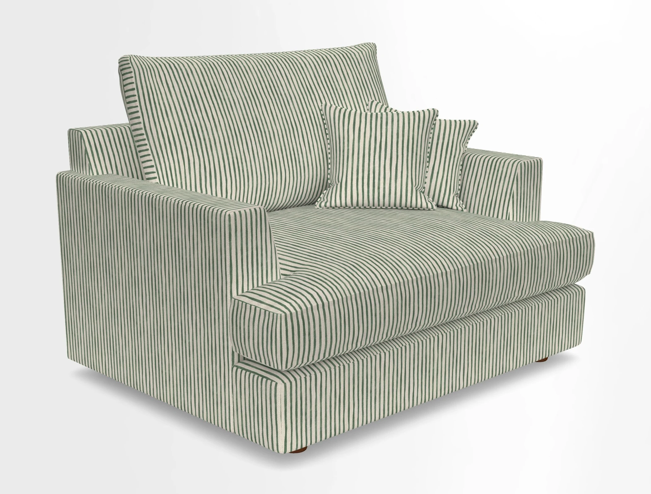 Slingsby Snuggler Fitted Cover Sofa in Two Tone Plain Biscuit.  Loose cover version available
