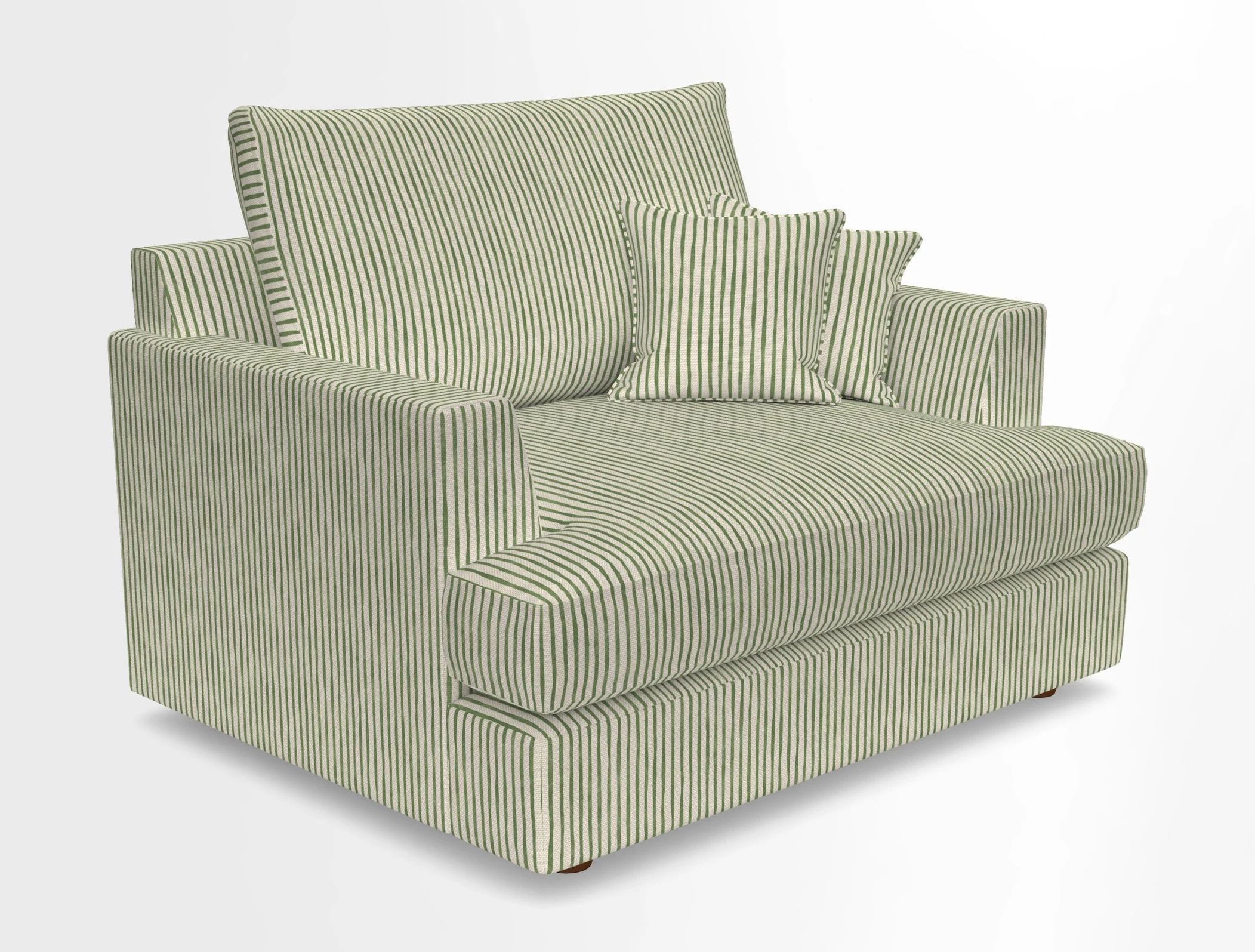 Slingsby Snuggler Fitted Cover Sofa in Two Tone Plain Biscuit.  Loose cover version available