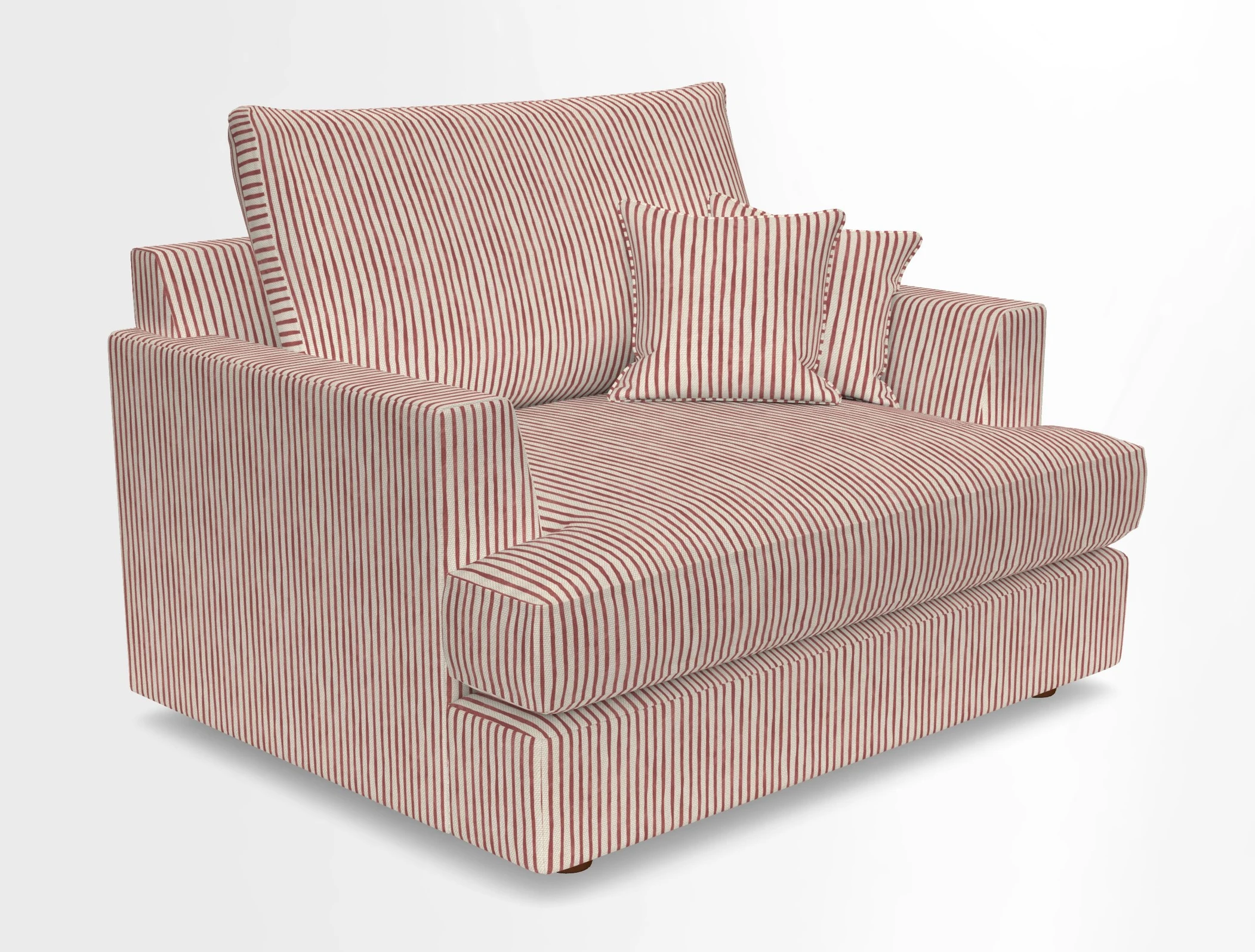 Slingsby Snuggler Fitted Cover Sofa in Two Tone Plain Biscuit.  Loose cover version available