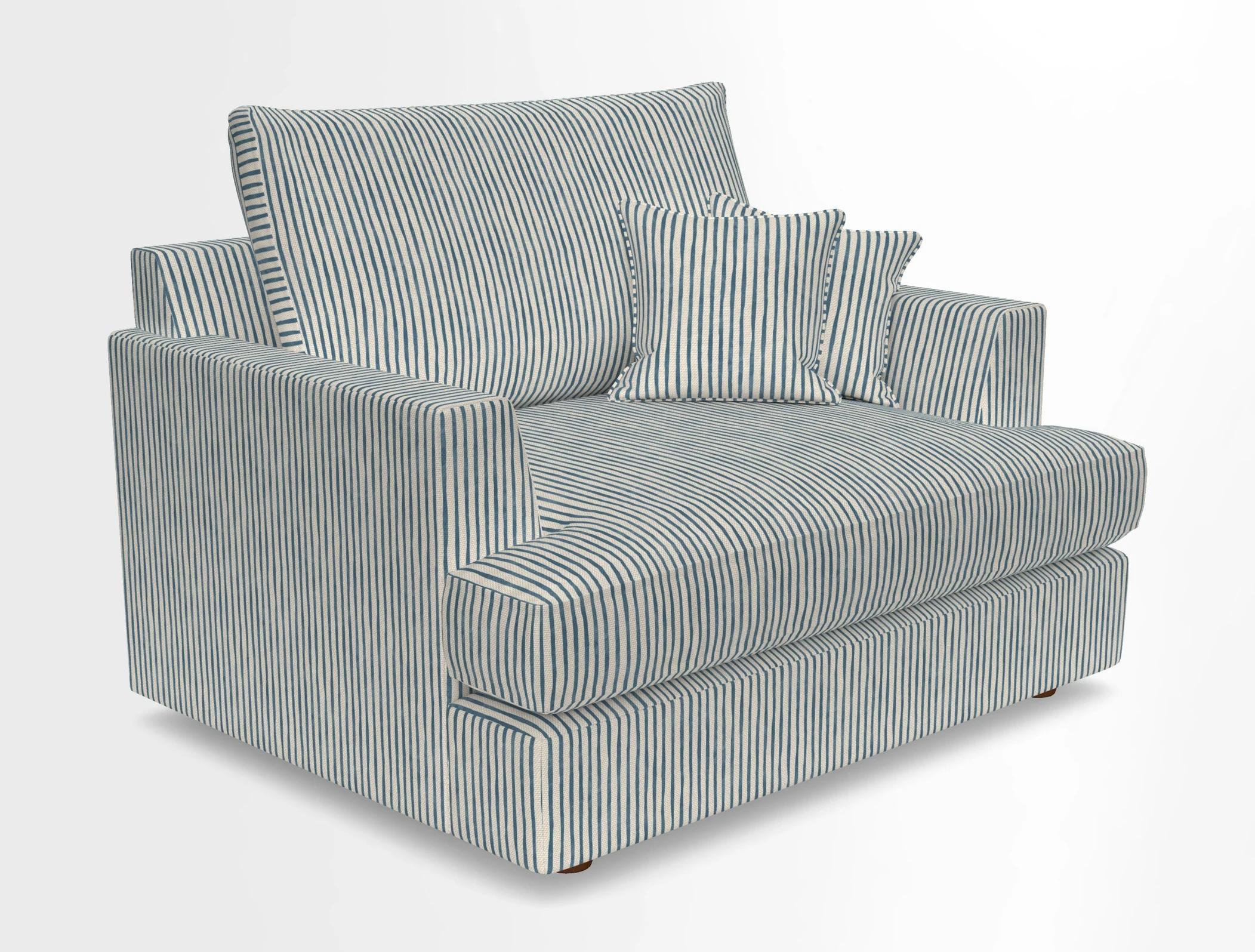 Slingsby Snuggler Fitted Cover Sofa in Two Tone Plain Biscuit.  Loose cover version available