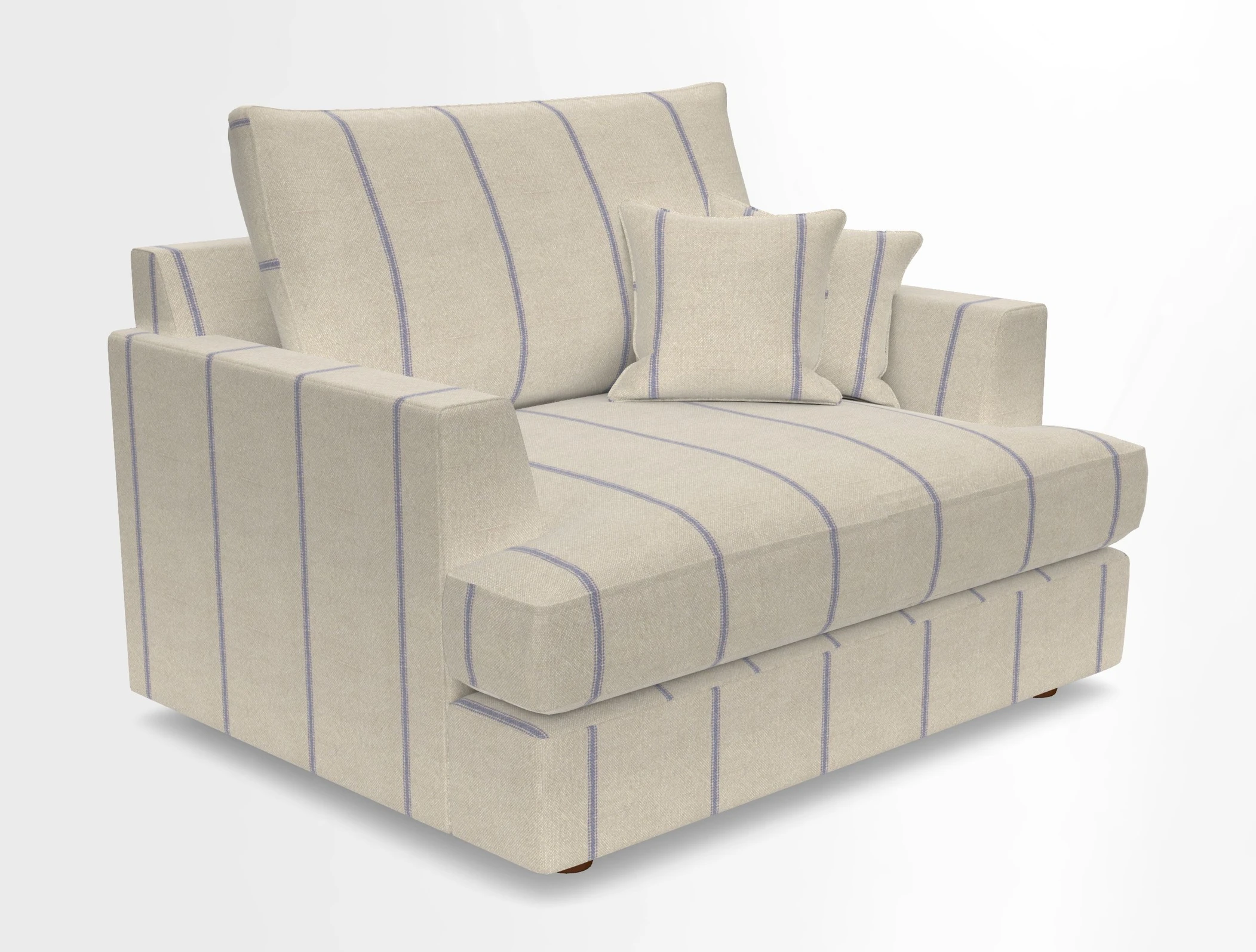 Slingsby Snuggler Fitted Cover Sofa in Two Tone Plain Biscuit.  Loose cover version available