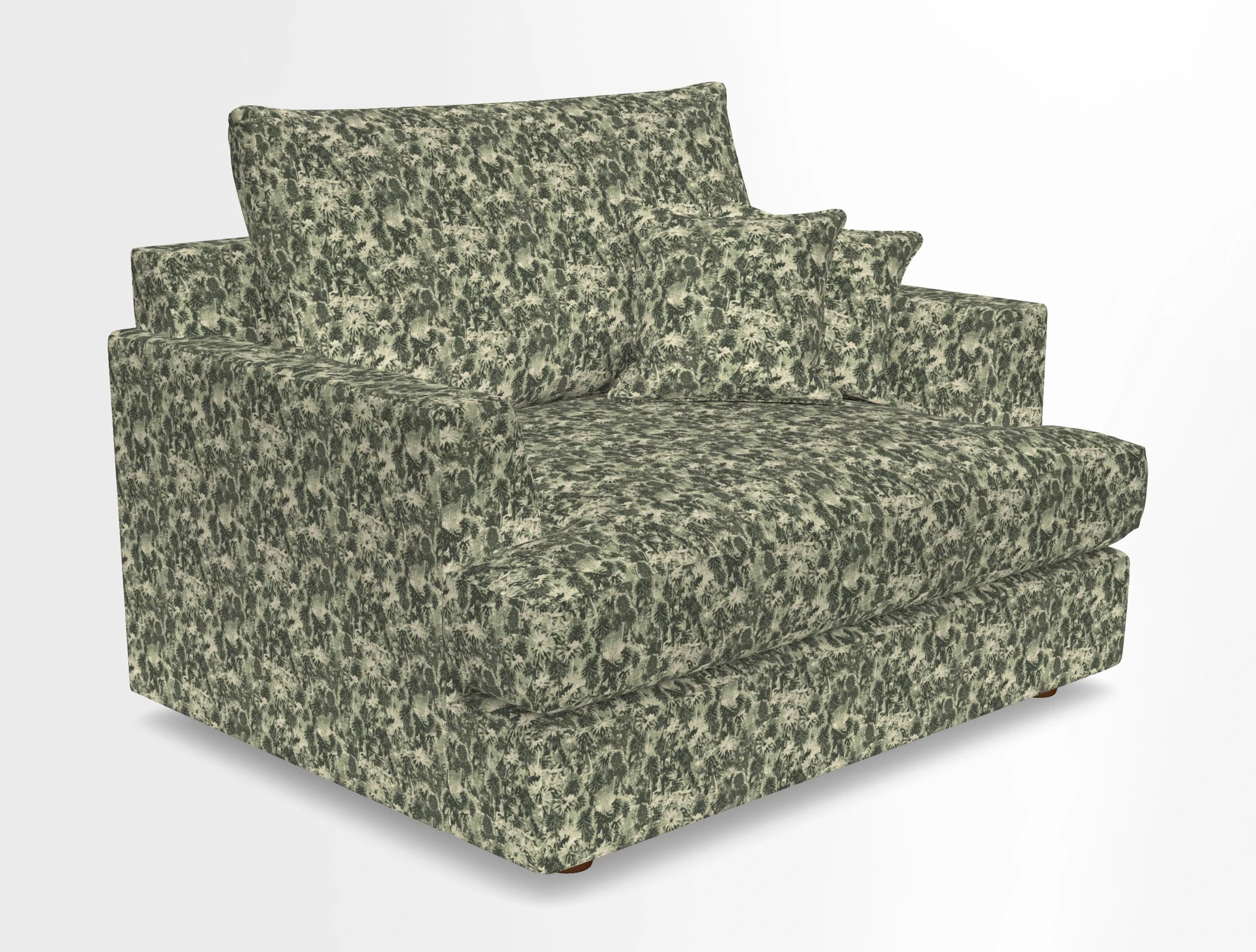 Slingsby Snuggler Fitted Cover Sofa in Two Tone Plain Biscuit.  Loose cover version available