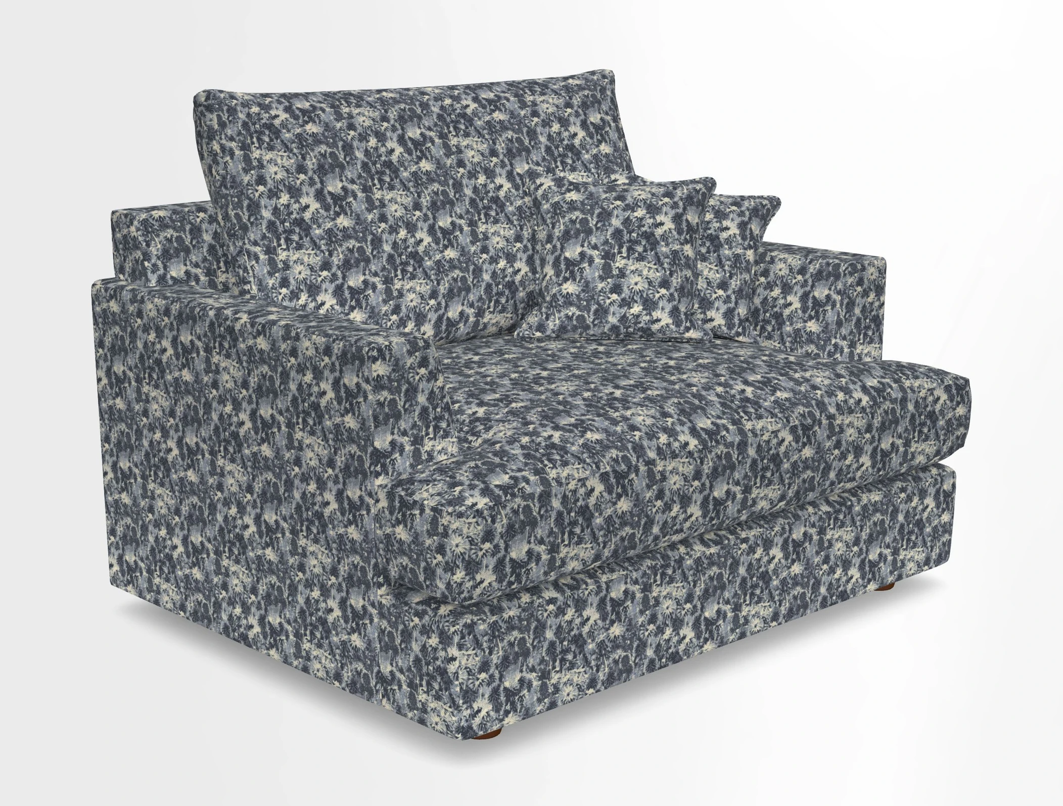 Slingsby Snuggler Fitted Cover Sofa in Two Tone Plain Biscuit.  Loose cover version available