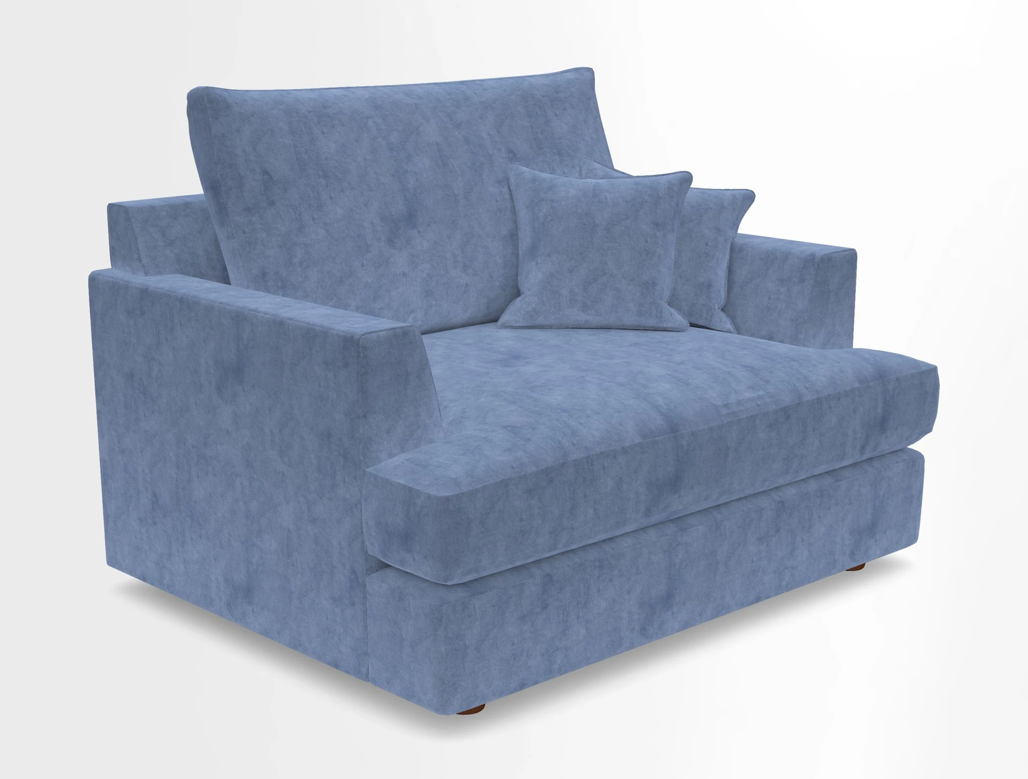 Slingsby Snuggler Fitted Cover Sofa in Two Tone Plain Biscuit.  Loose cover version available