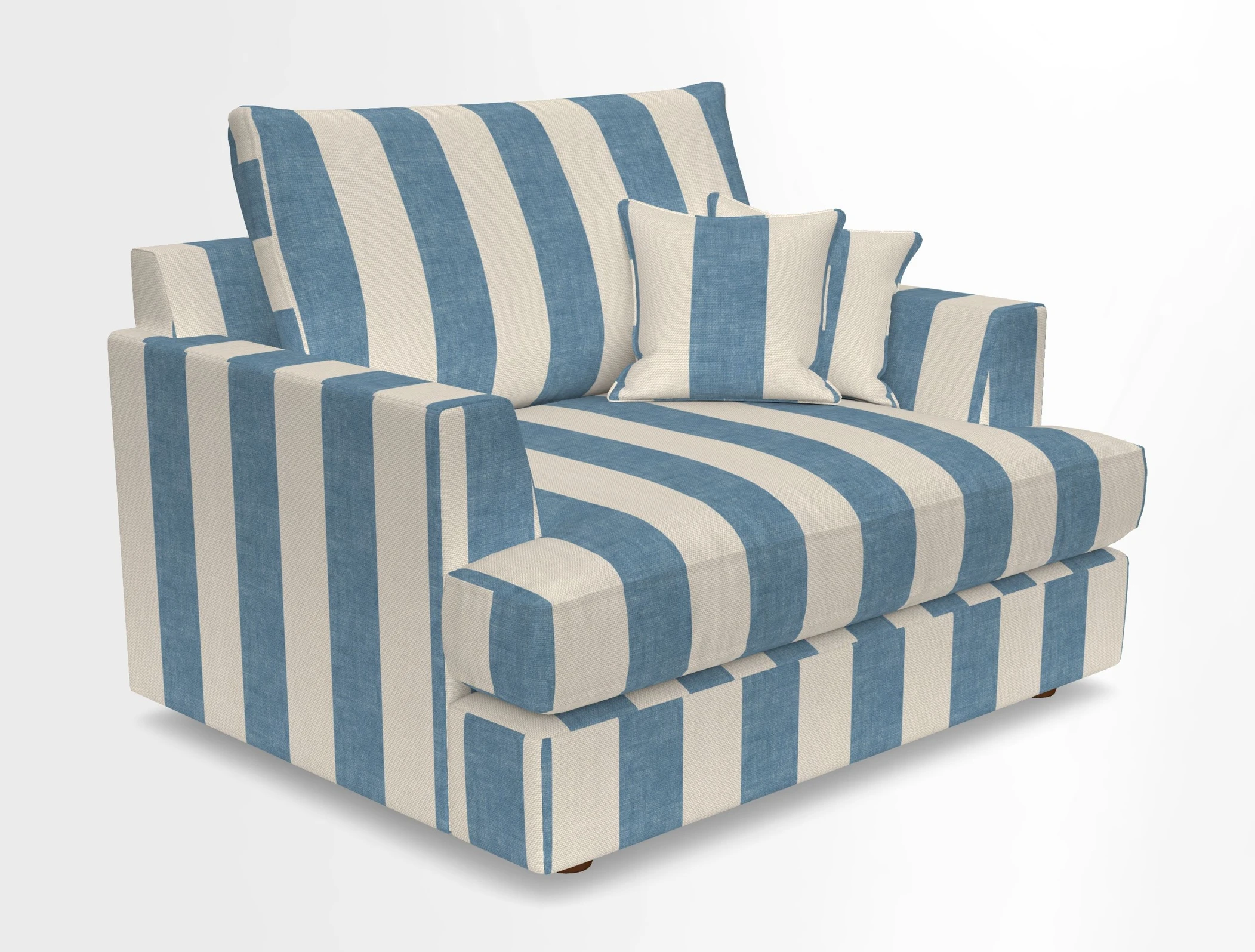 Slingsby Snuggler Fitted Cover Sofa in Two Tone Plain Biscuit.  Loose cover version available