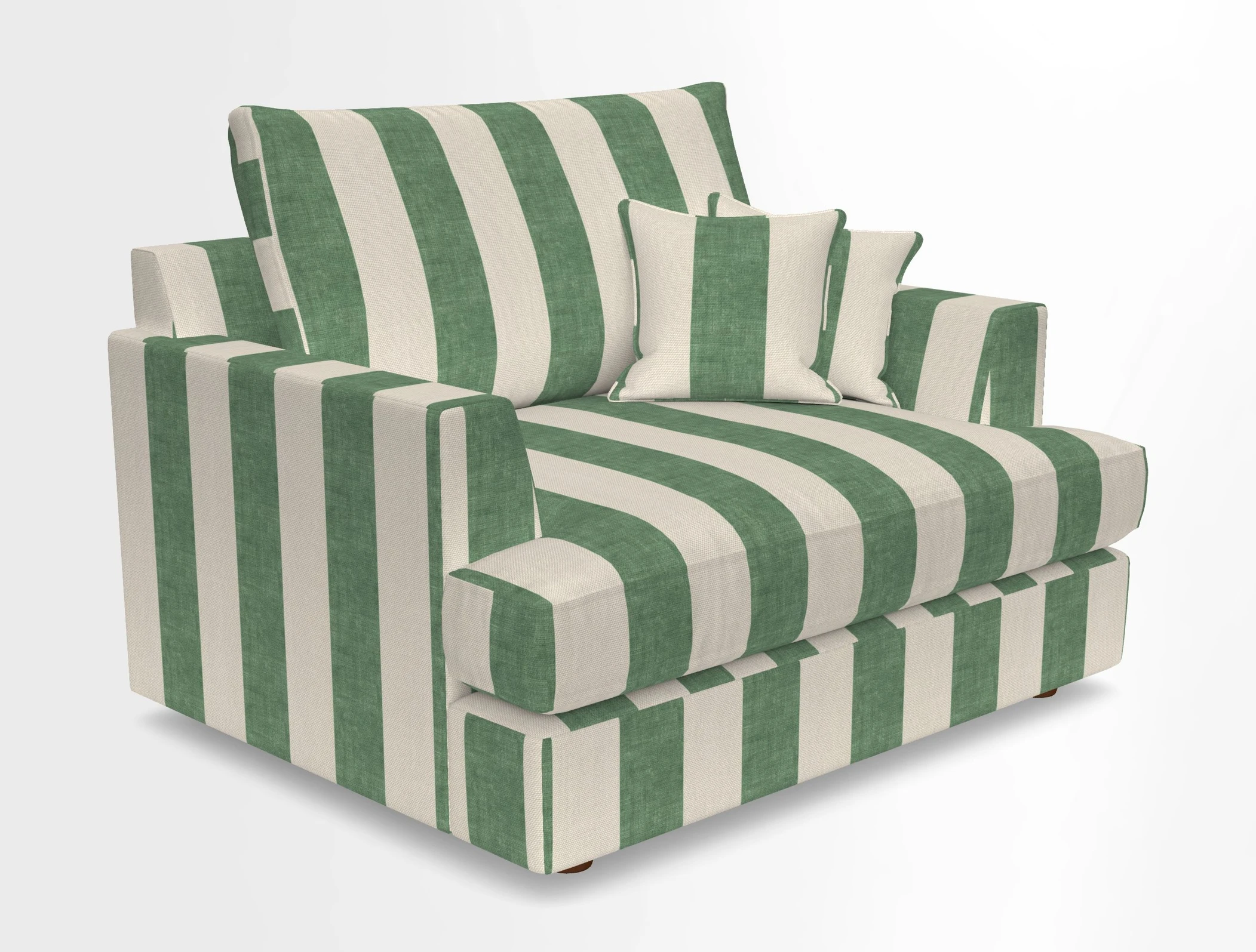 Slingsby Snuggler Fitted Cover Sofa in Two Tone Plain Biscuit.  Loose cover version available