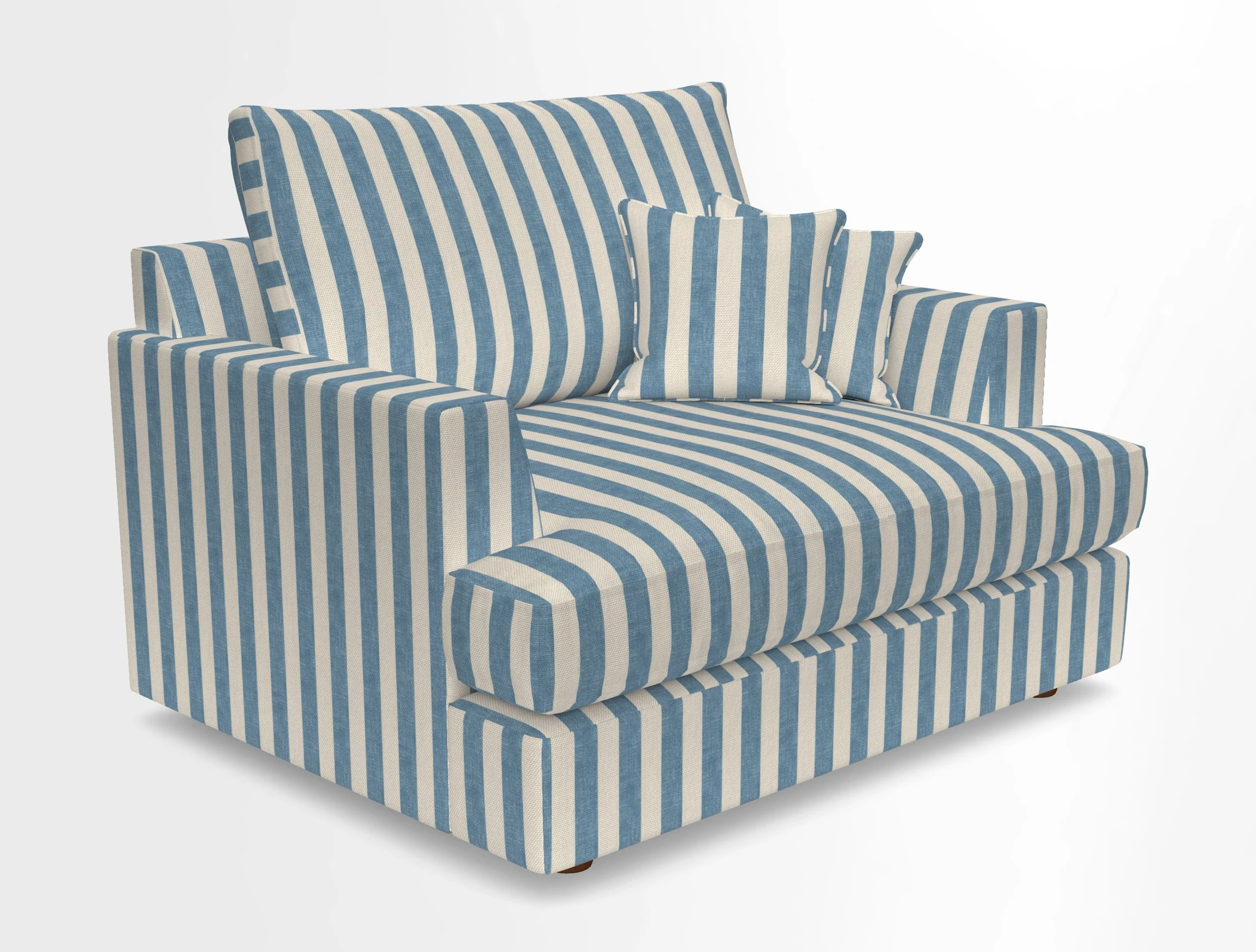 Slingsby Snuggler Fitted Cover Sofa in Two Tone Plain Biscuit.  Loose cover version available