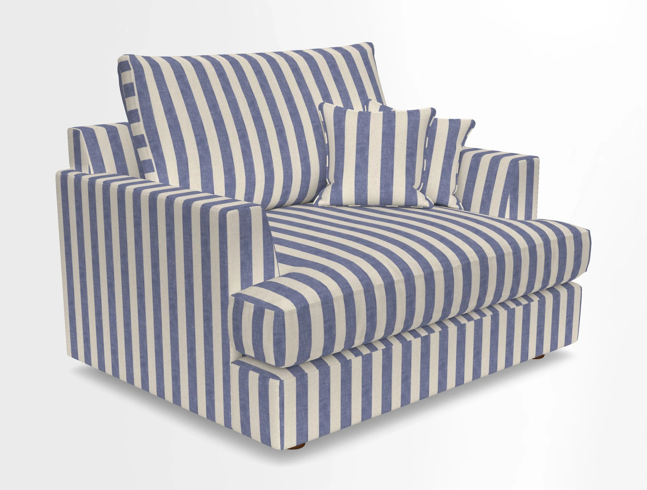 Slingsby Snuggler Fitted Cover Sofa in Two Tone Plain Biscuit.  Loose cover version available