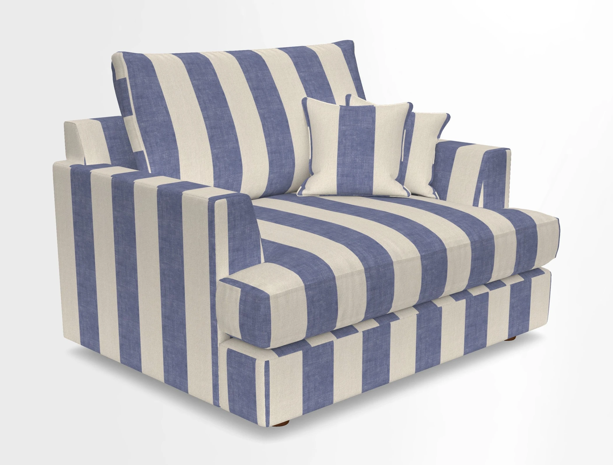 Slingsby Snuggler Fitted Cover Sofa in Two Tone Plain Biscuit.  Loose cover version available
