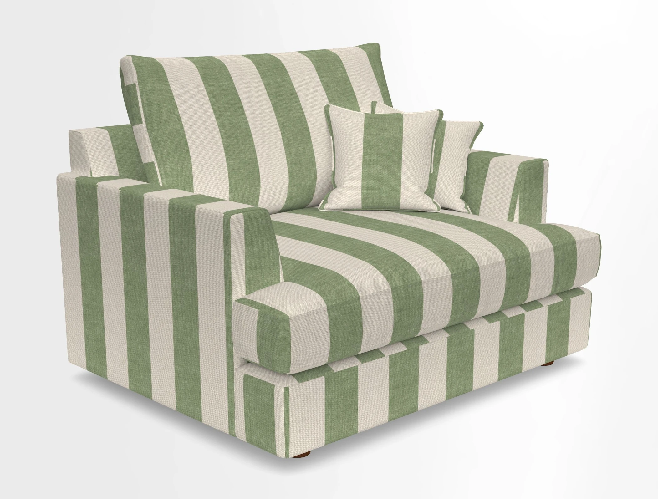 Slingsby Snuggler Fitted Cover Sofa in Two Tone Plain Biscuit.  Loose cover version available