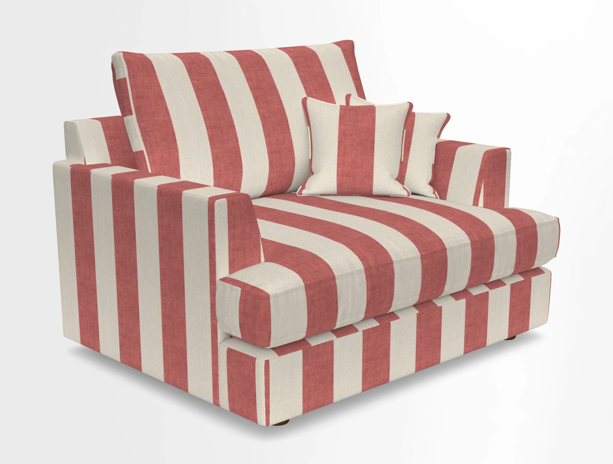 Slingsby Snuggler Fitted Cover Sofa in Two Tone Plain Biscuit.  Loose cover version available
