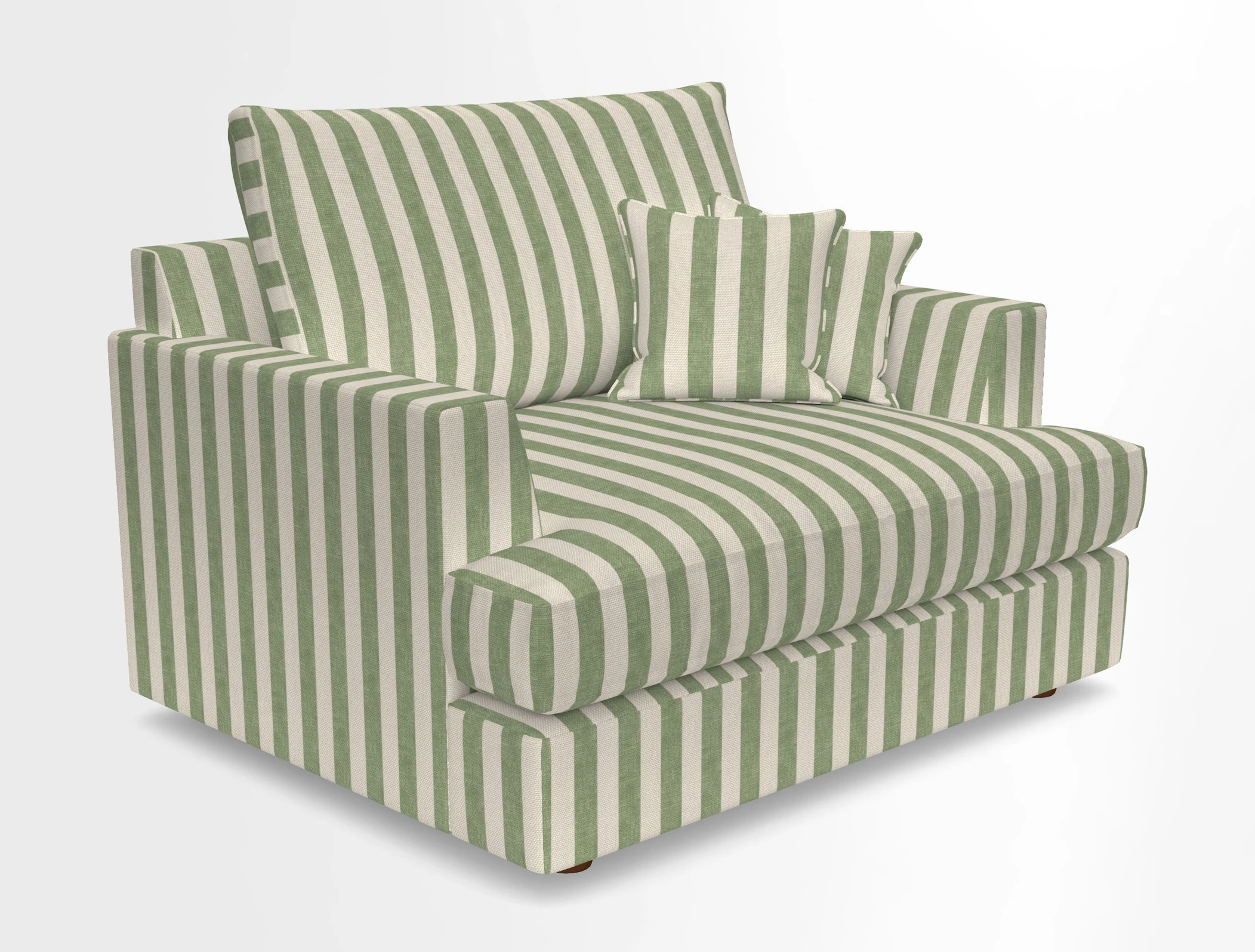 Slingsby Snuggler Fitted Cover Sofa in Two Tone Plain Biscuit.  Loose cover version available