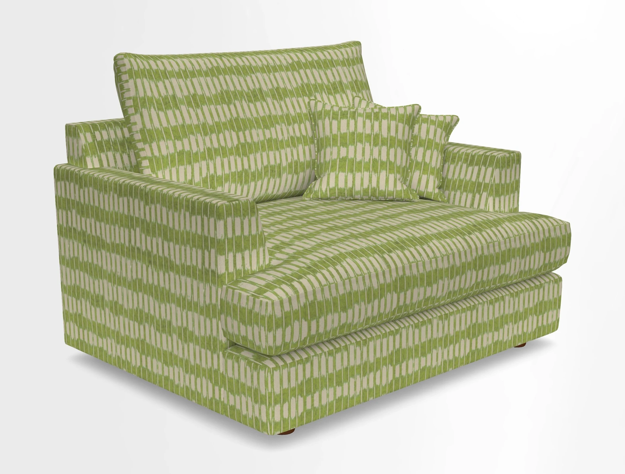 Slingsby Snuggler Fitted Cover Sofa in Two Tone Plain Biscuit.  Loose cover version available