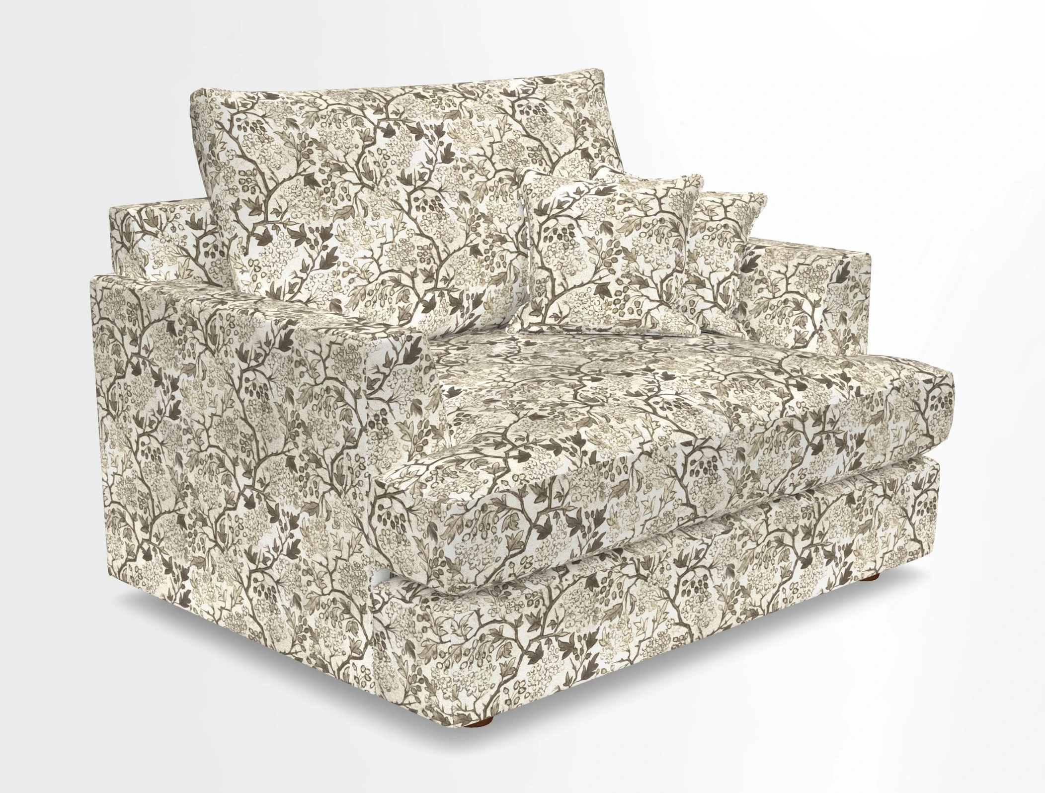 Slingsby Snuggler Fitted Cover Sofa in Two Tone Plain Biscuit.  Loose cover version available