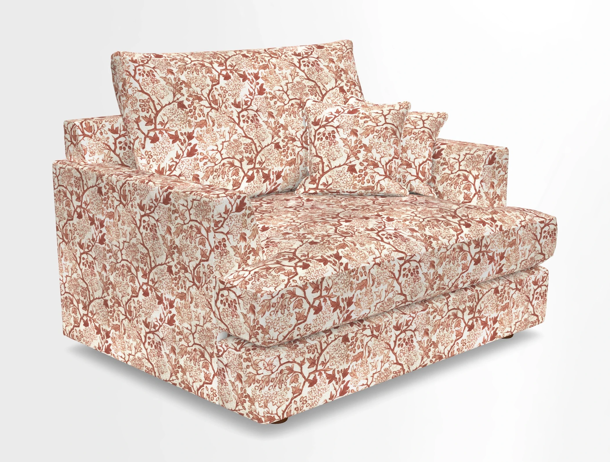 Slingsby Snuggler Fitted Cover Sofa in Two Tone Plain Biscuit.  Loose cover version available