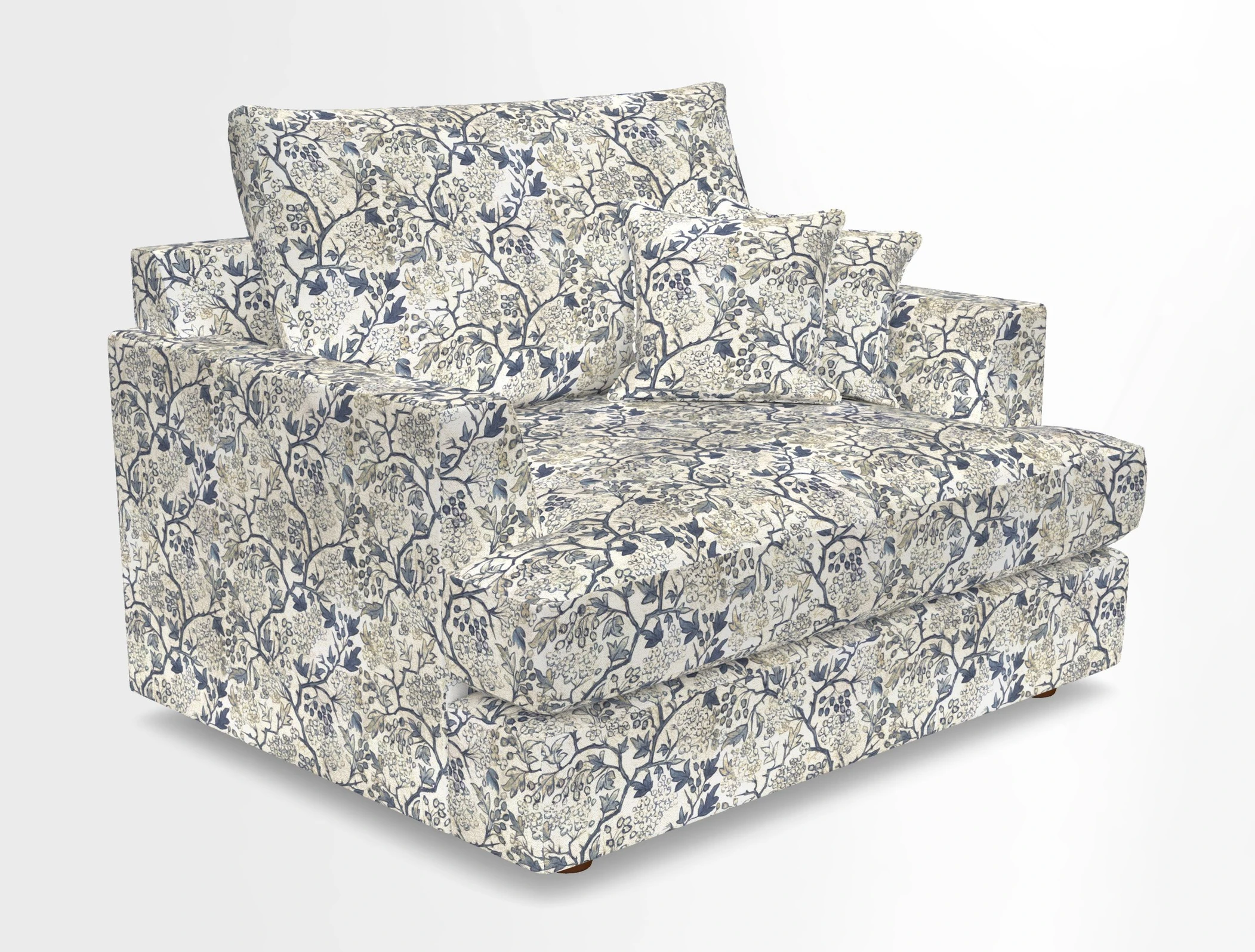 Slingsby Snuggler Fitted Cover Sofa in Two Tone Plain Biscuit.  Loose cover version available