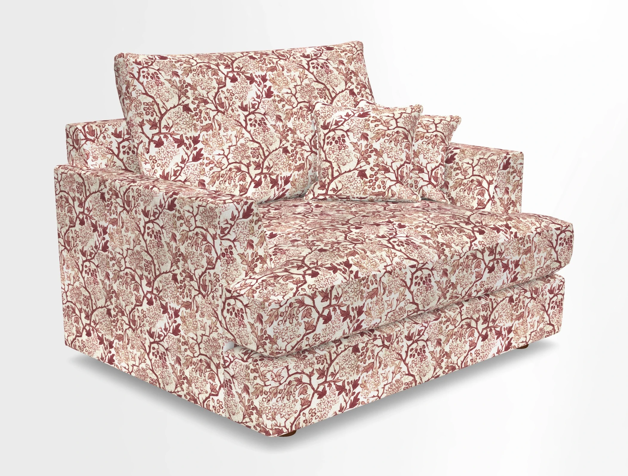 Slingsby Snuggler Fitted Cover Sofa in Two Tone Plain Biscuit.  Loose cover version available