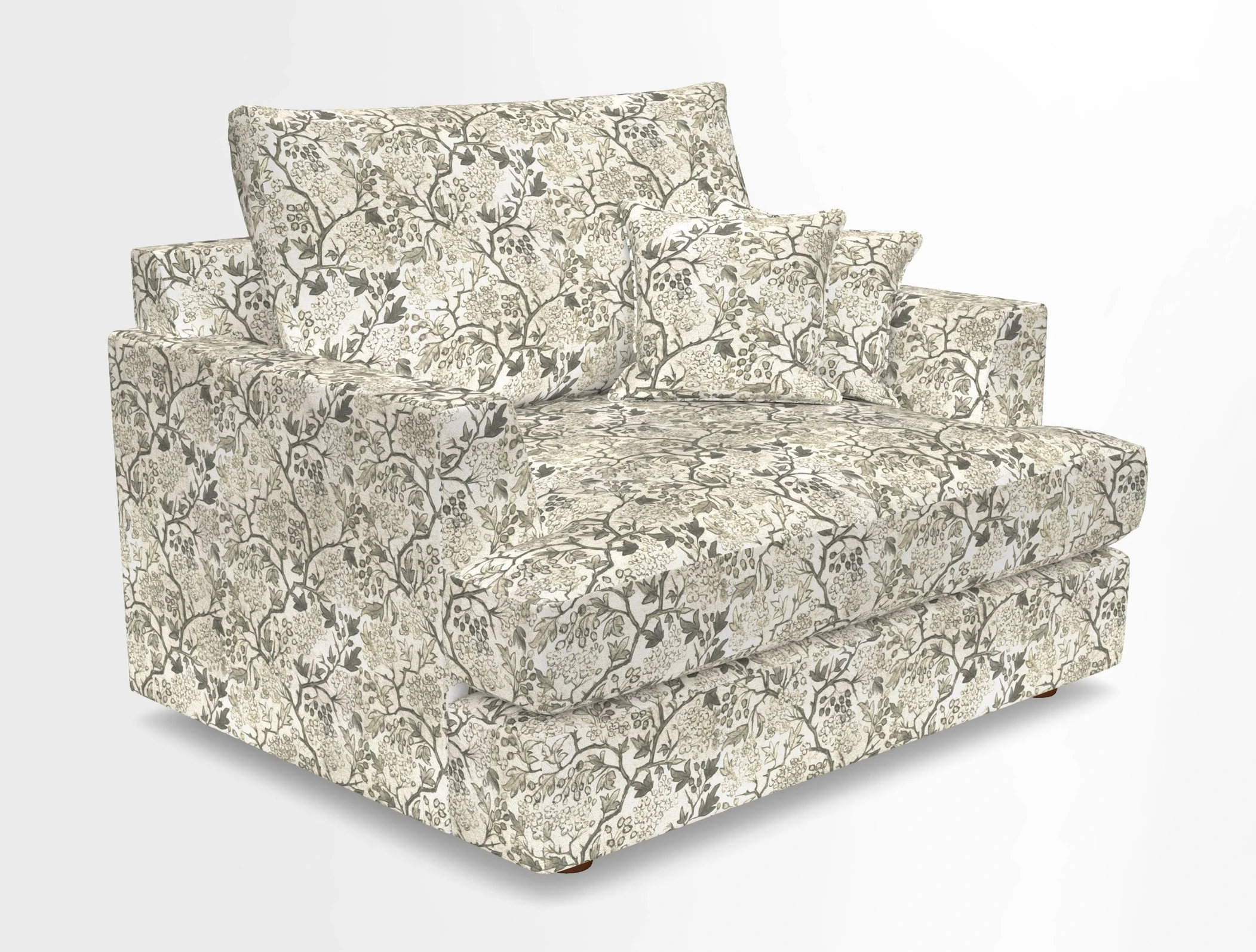 Slingsby Snuggler Fitted Cover Sofa in Two Tone Plain Biscuit.  Loose cover version available