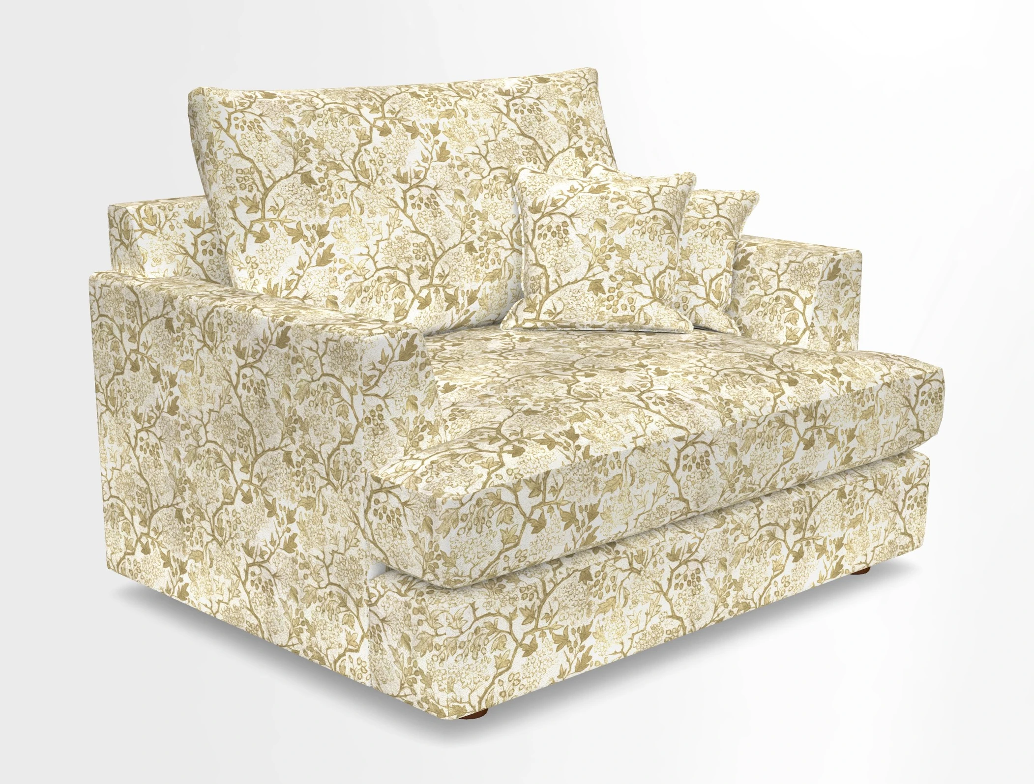 Slingsby Snuggler Fitted Cover Sofa in Two Tone Plain Biscuit.  Loose cover version available
