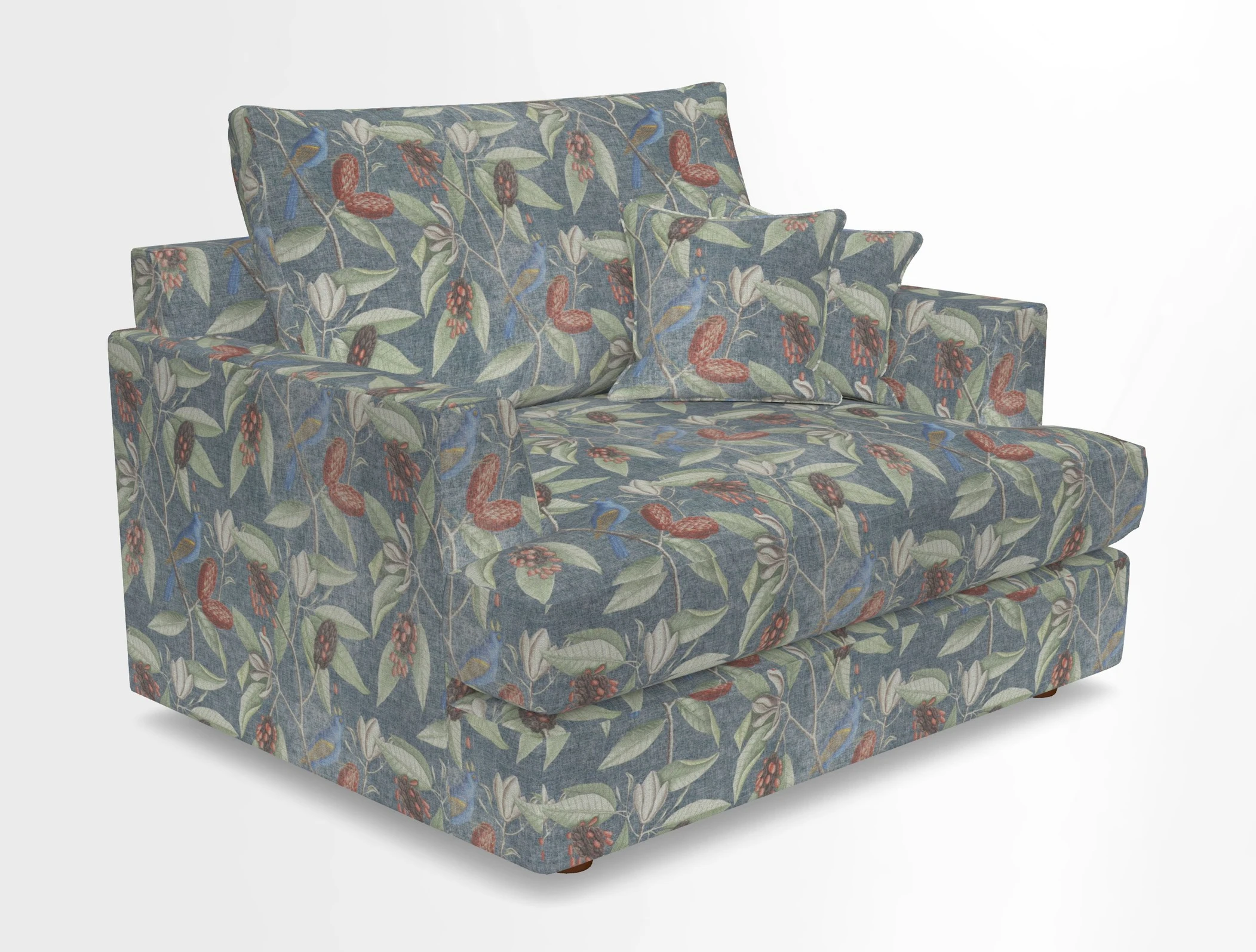 Slingsby Snuggler Fitted Cover Sofa in Two Tone Plain Biscuit.  Loose cover version available