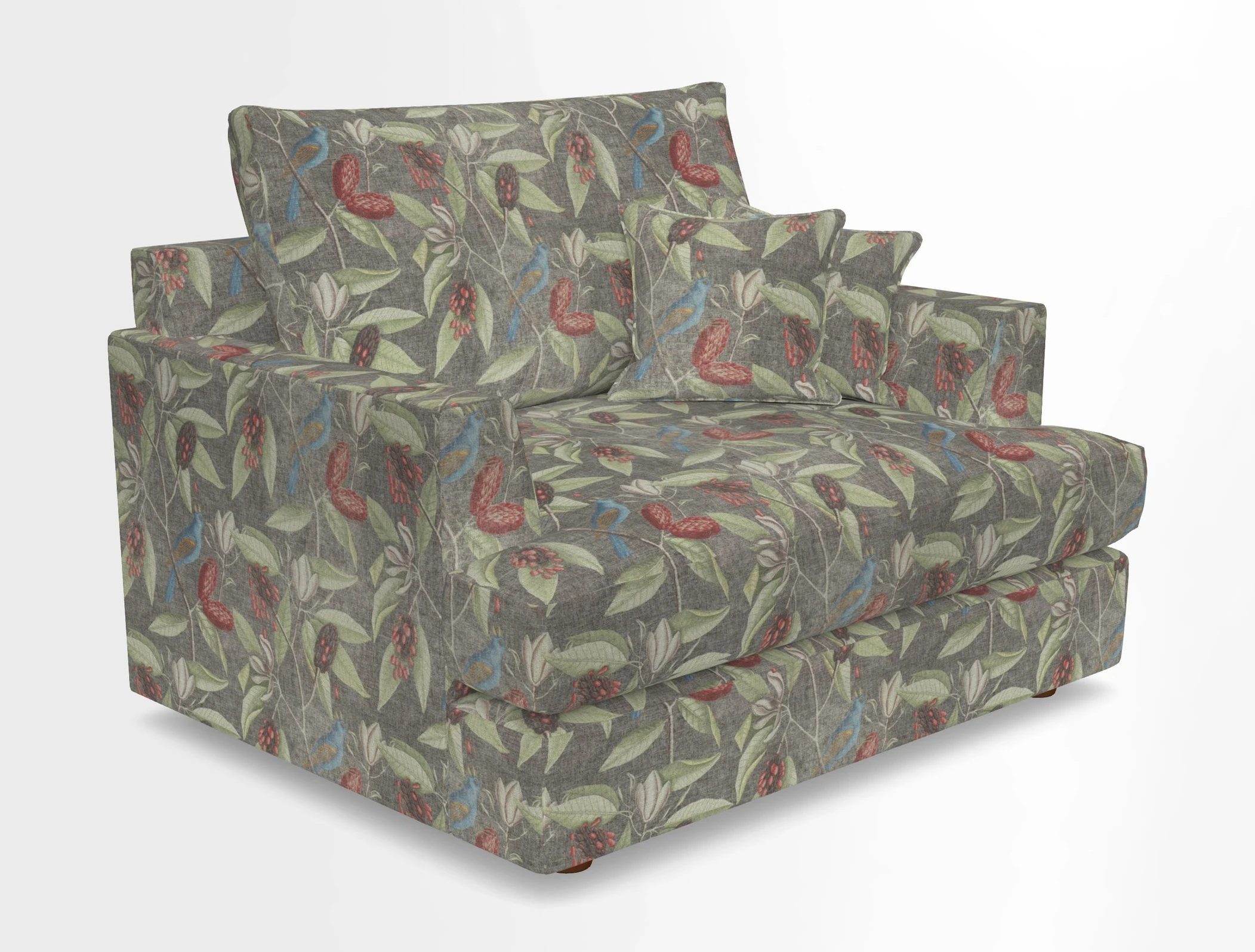 Slingsby Snuggler Fitted Cover Sofa in Two Tone Plain Biscuit.  Loose cover version available