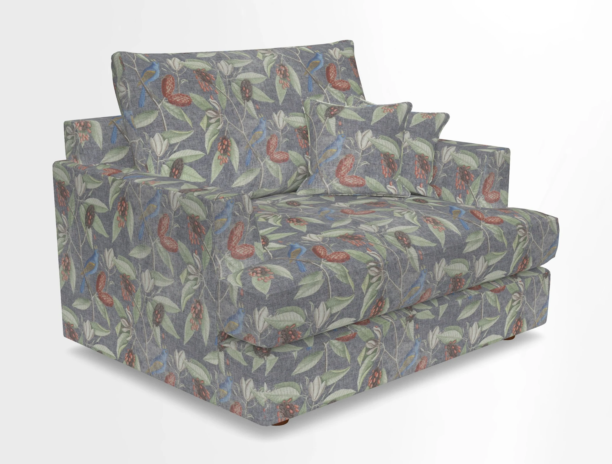 Slingsby Snuggler Fitted Cover Sofa in Two Tone Plain Biscuit.  Loose cover version available