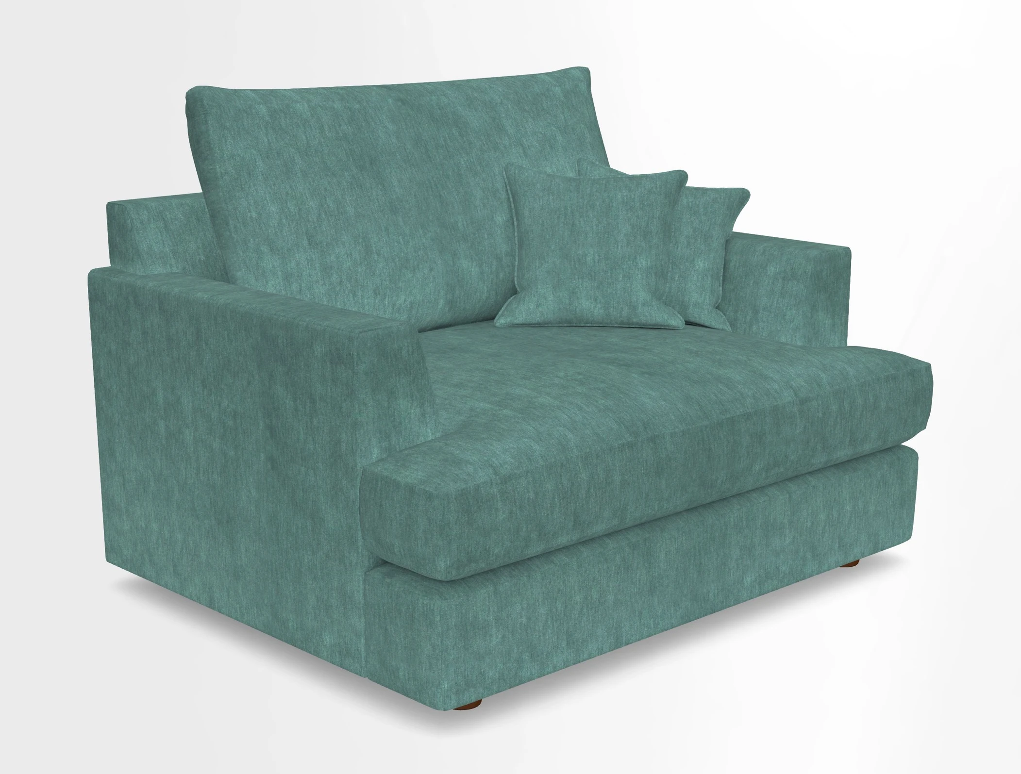 Slingsby Snuggler Fitted Cover Sofa in Two Tone Plain Biscuit.  Loose cover version available
