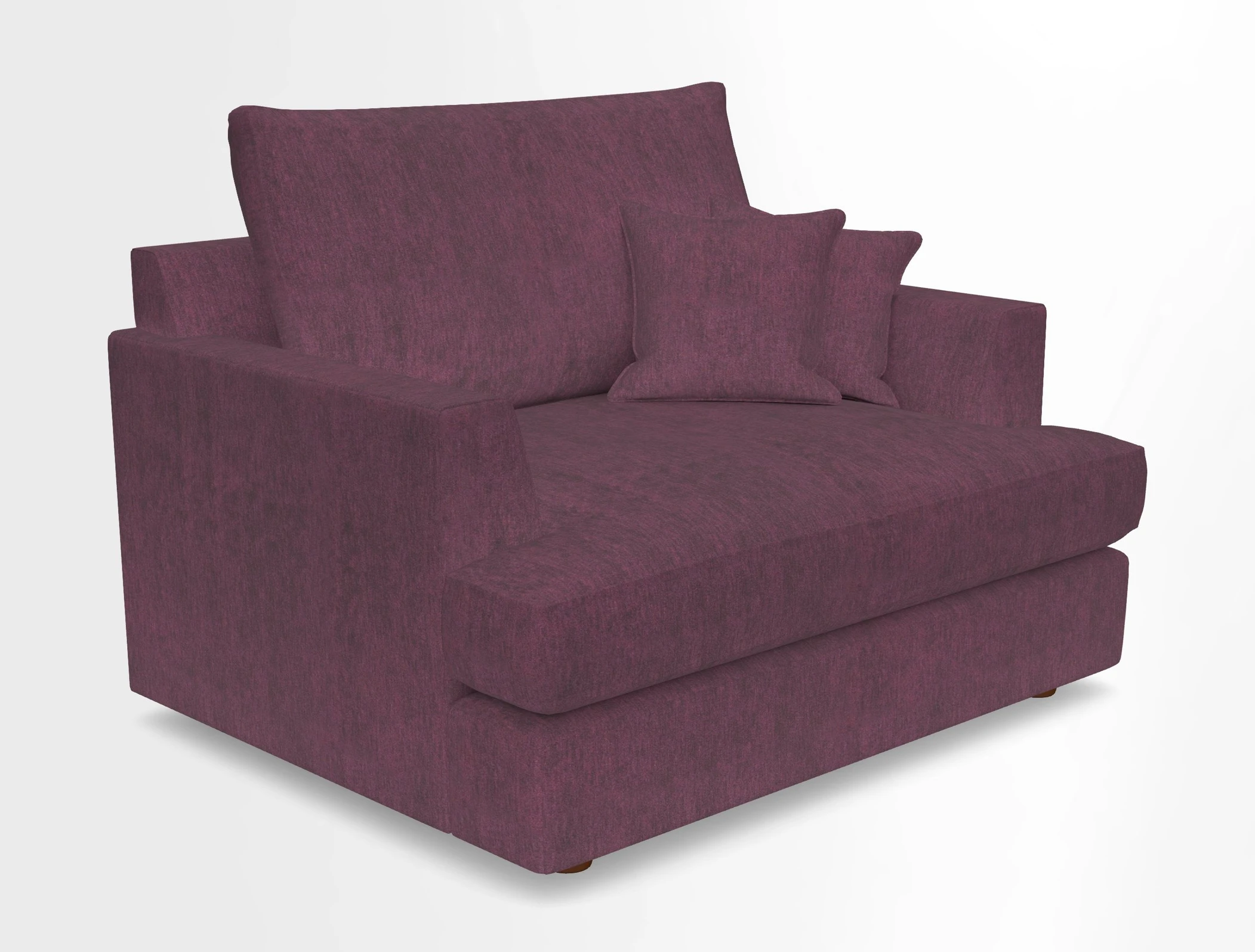 Slingsby Snuggler Fitted Cover Sofa in Two Tone Plain Biscuit.  Loose cover version available